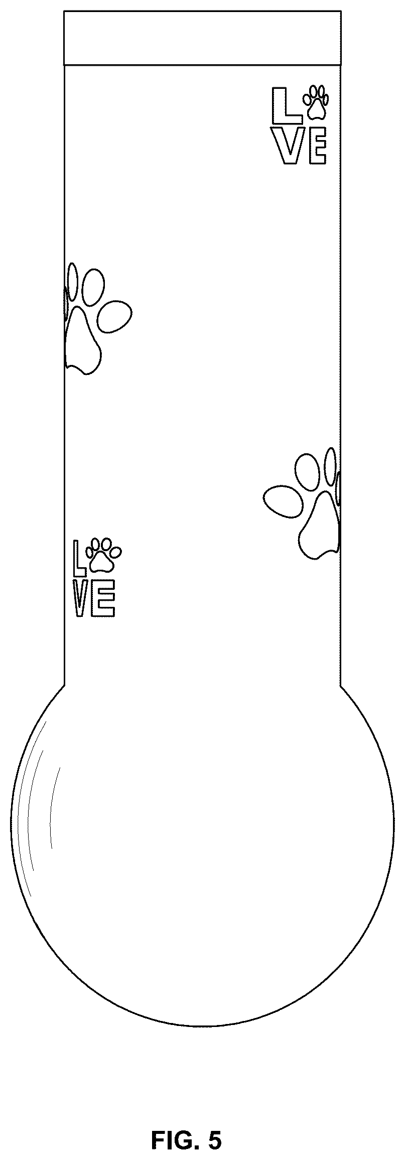 Patent USD1101296 Figure 4 – Animal paw glove