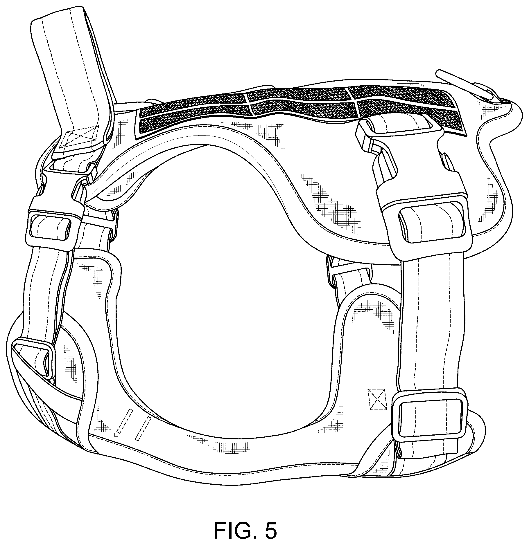 Patent USD1101298 Figure 5 – Tactical dog harness