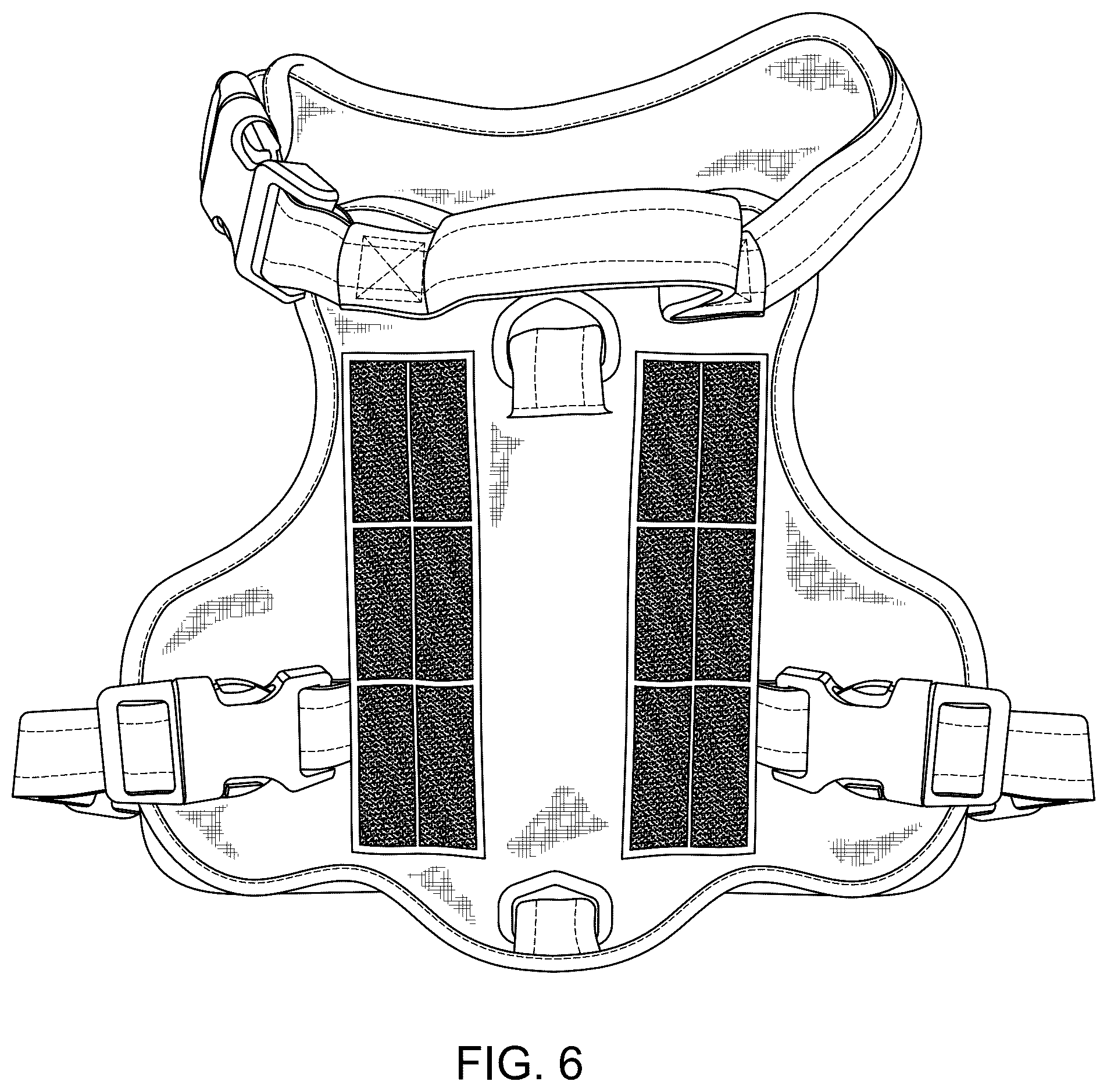 Patent USD1101298 Figure 6 – Tactical dog harness