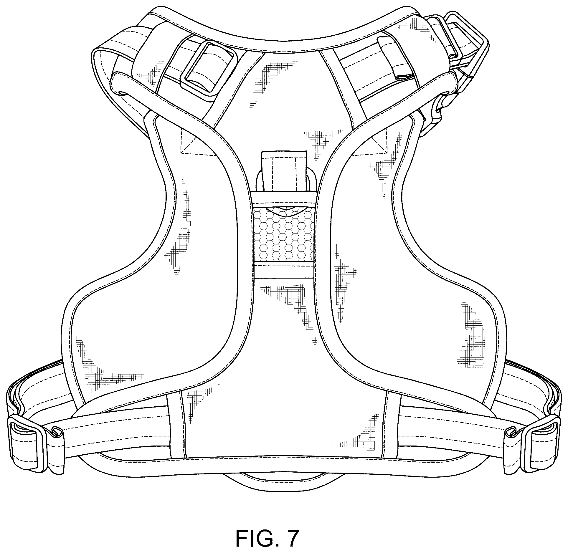 Patent USD1101298 Figure 7 – Tactical dog harness
