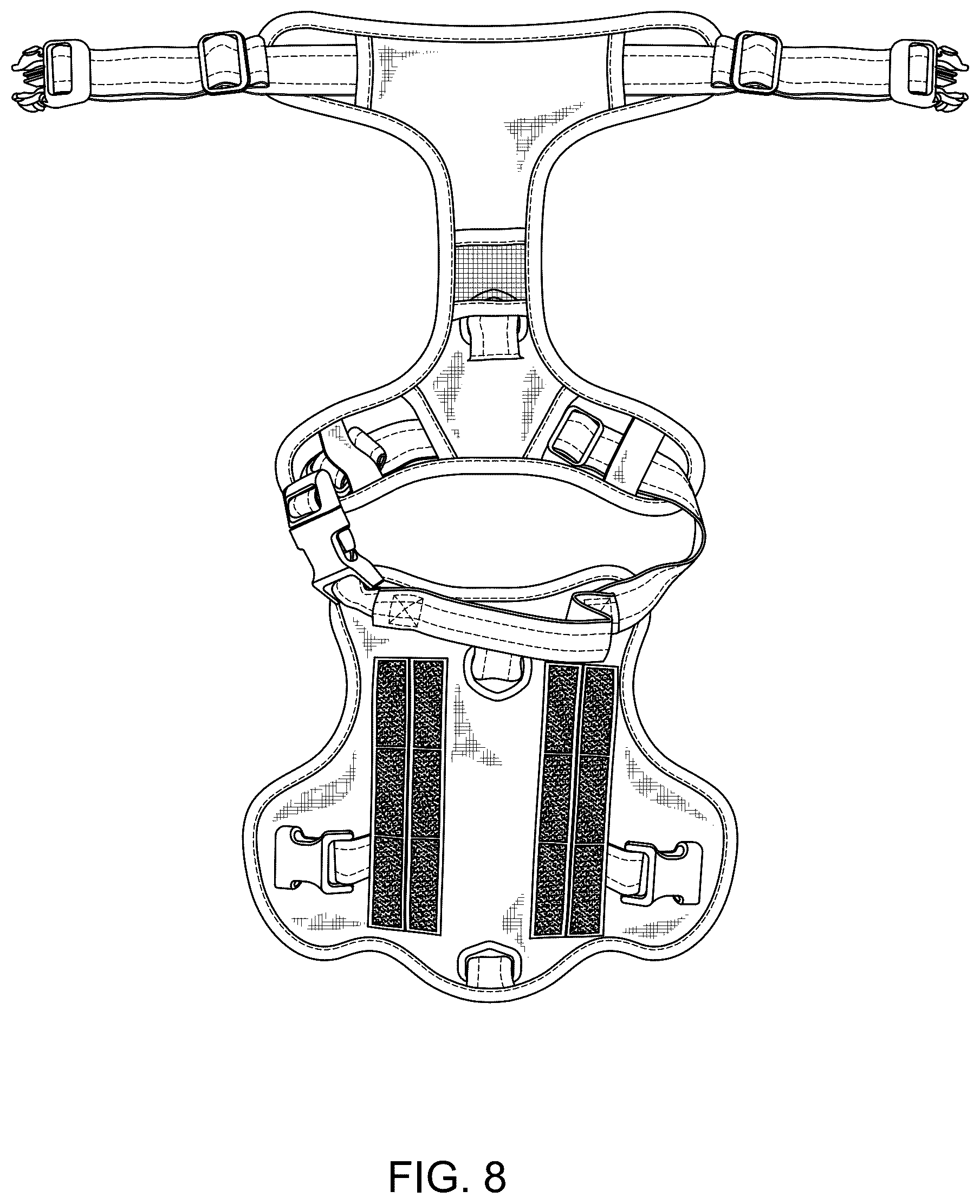 Patent USD1101298 Figure 8 – Tactical dog harness