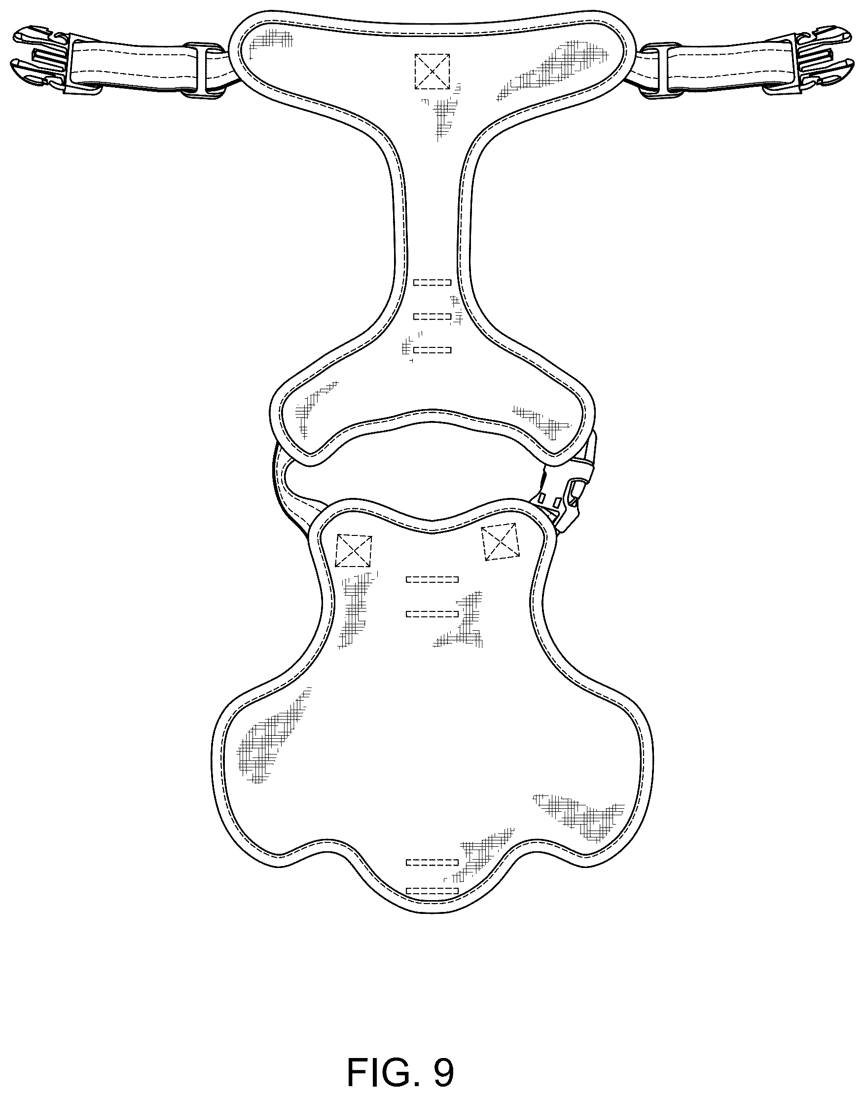 Patent USD1101298 Figure 9 – Tactical dog harness