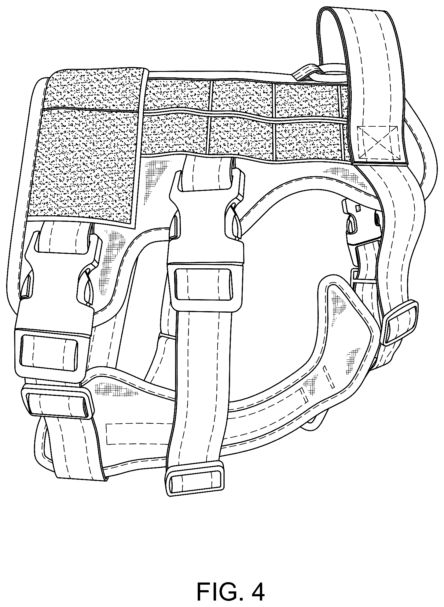 Patent USD1101303 Figure 4 – Tactical dog harness