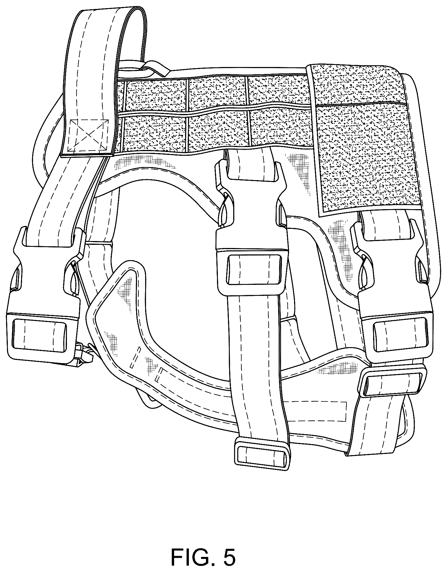 Patent USD1101303 Figure 5 – Tactical dog harness