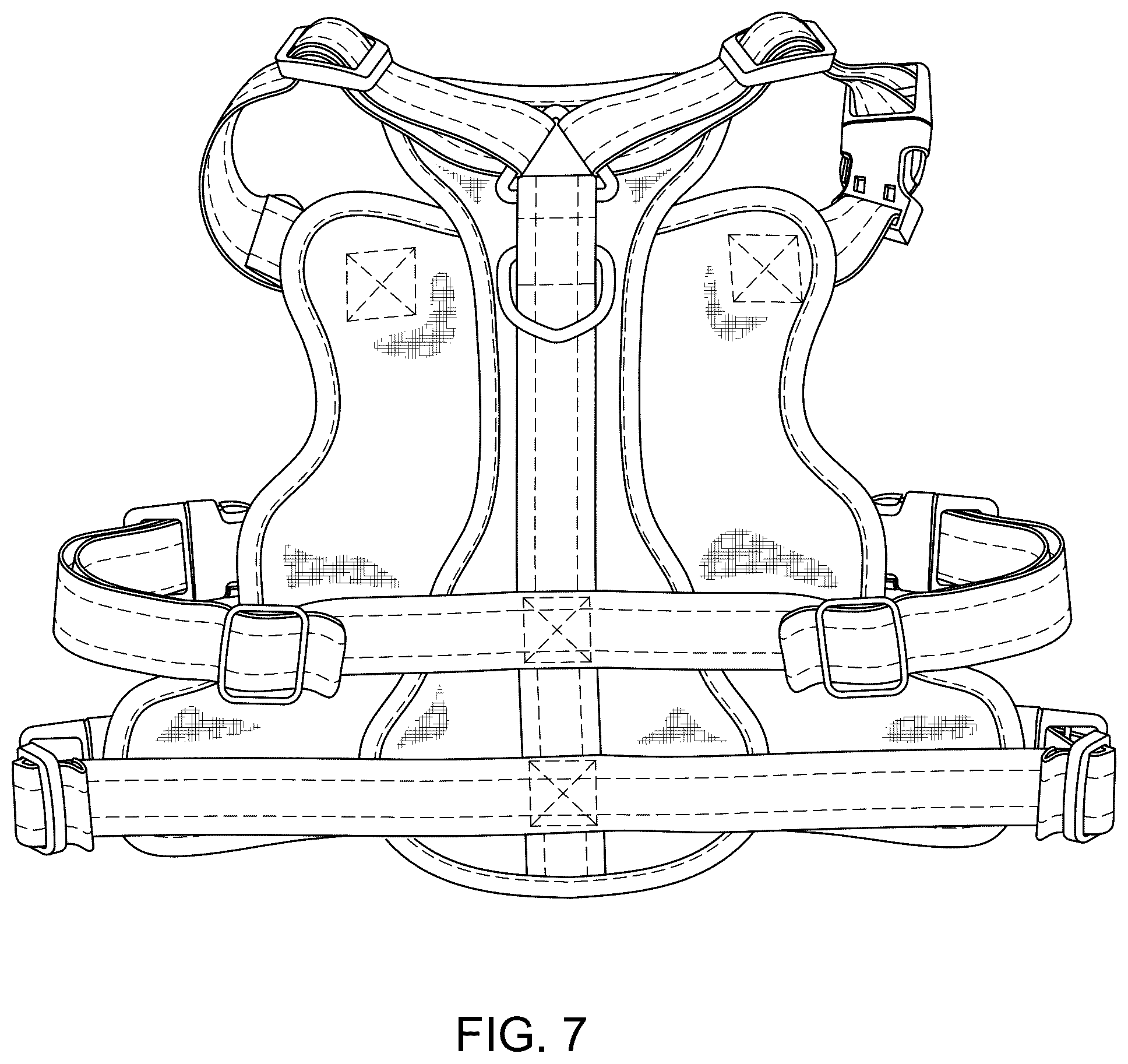 Patent USD1101303 Figure 7 – Tactical dog harness