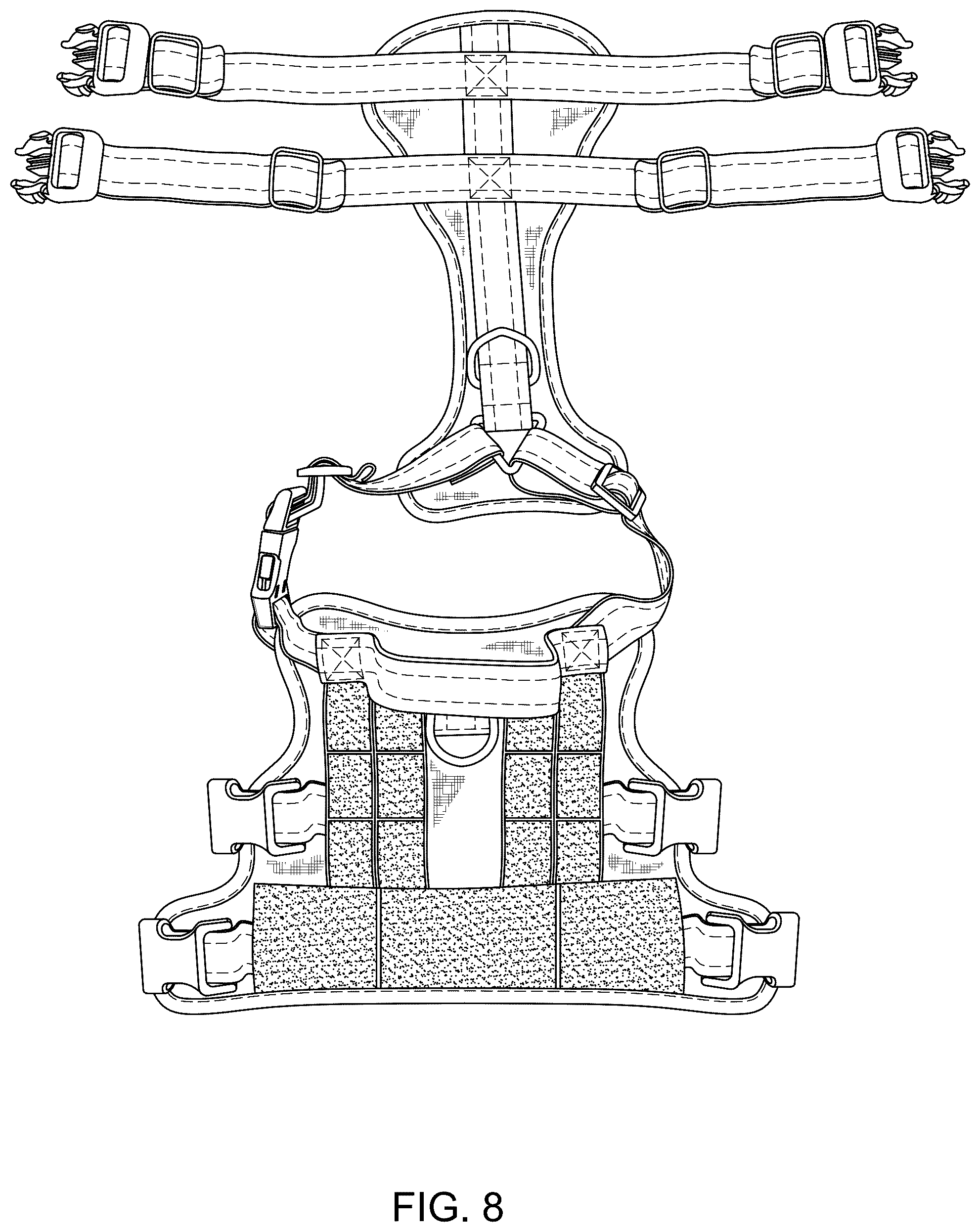 Patent USD1101303 Figure 8 – Tactical dog harness