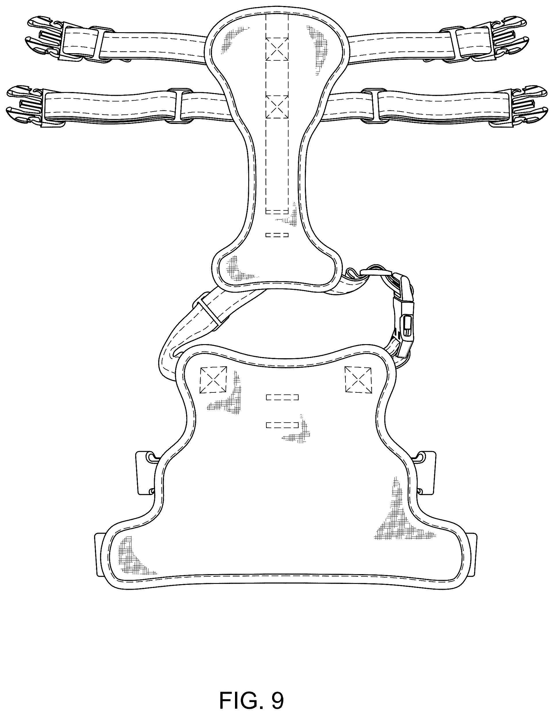 Patent USD1101303 Figure 9 – Tactical dog harness