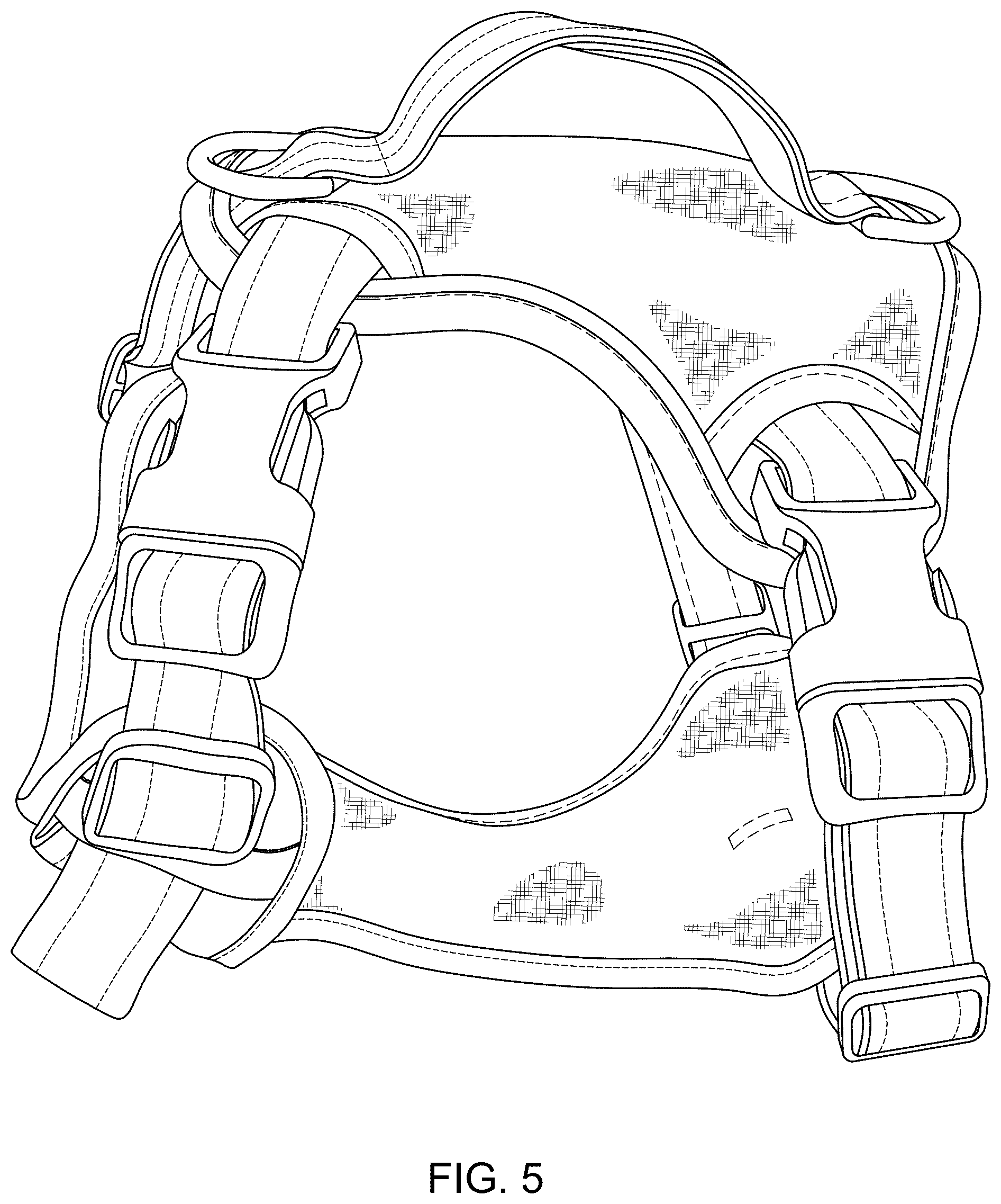 Patent USD1101307 Figure 5 – No-pull dog harness
