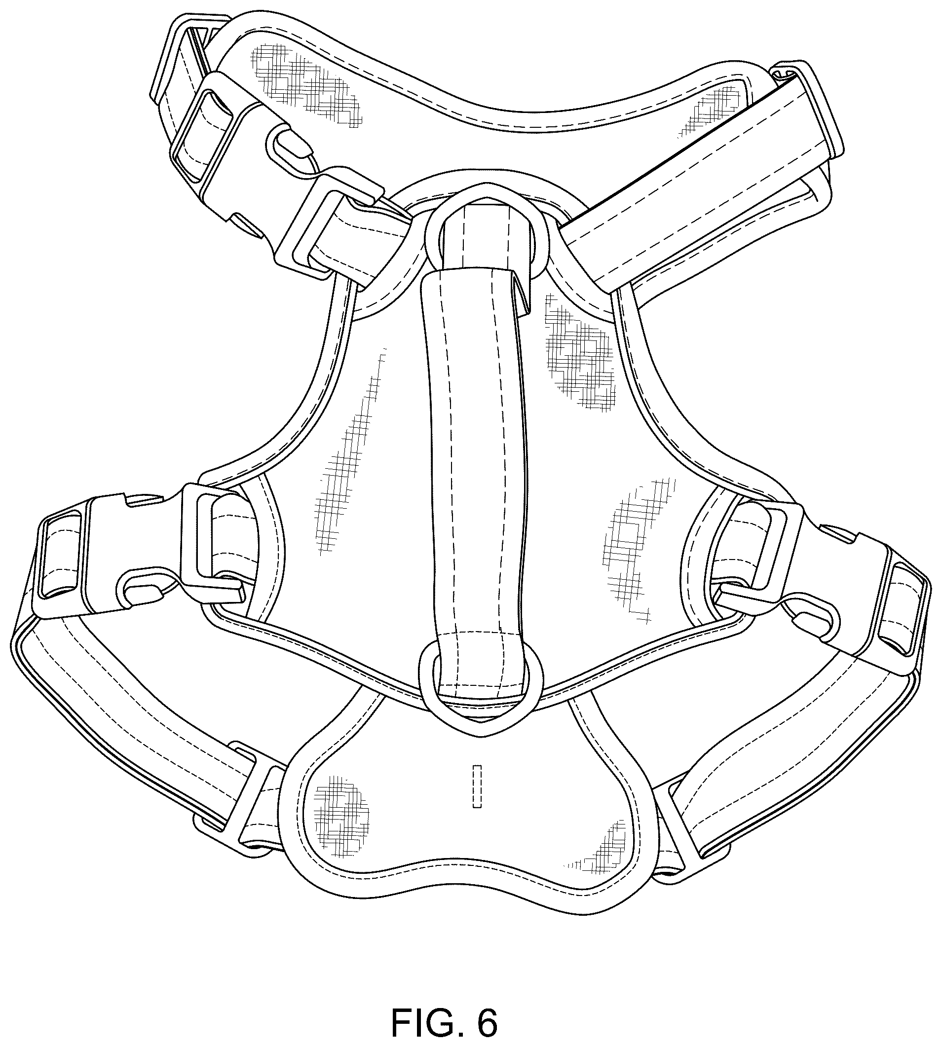 Patent USD1101307 Figure 6 – No-pull dog harness