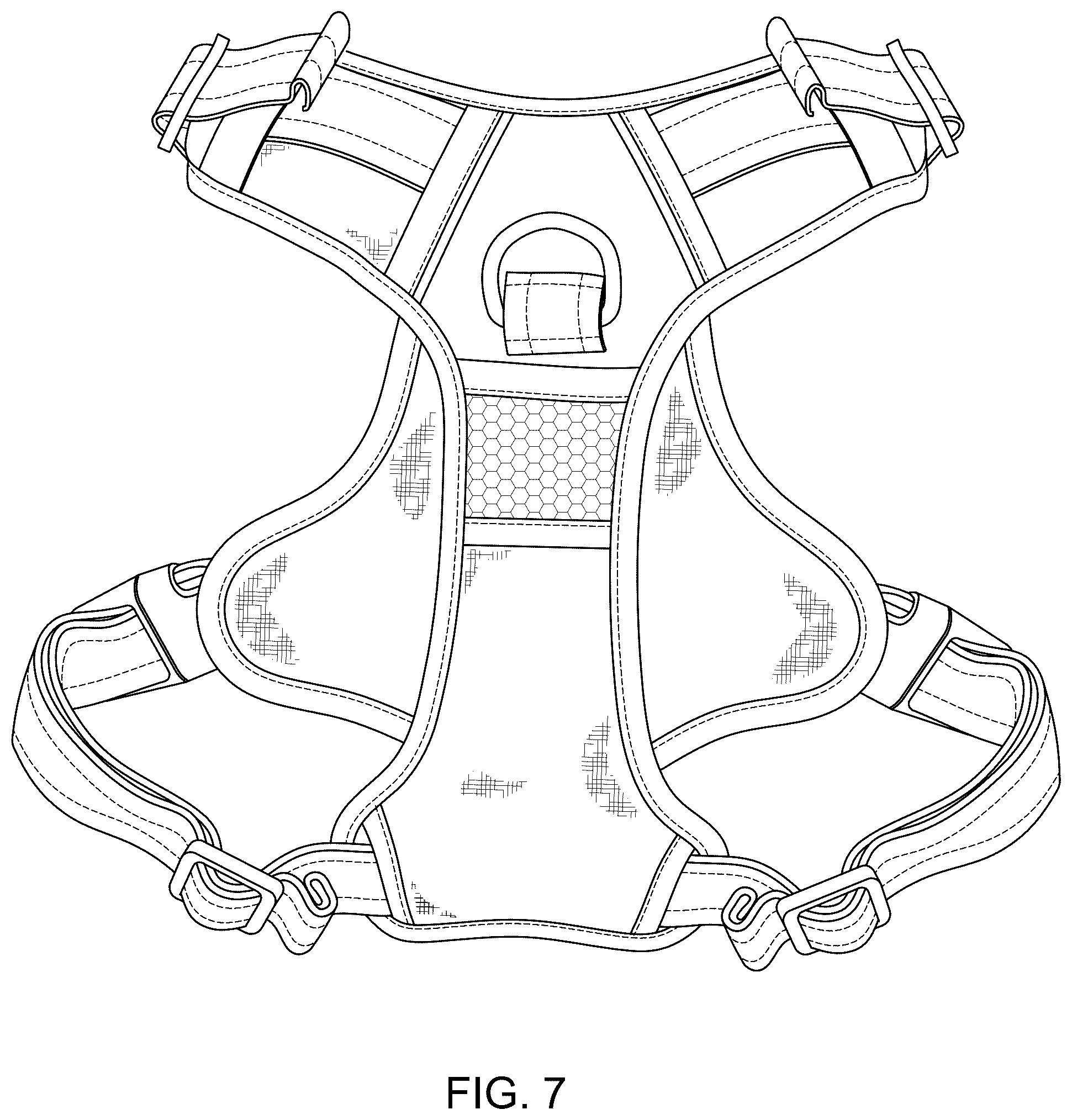 Patent USD1101307 Figure 7 – No-pull dog harness