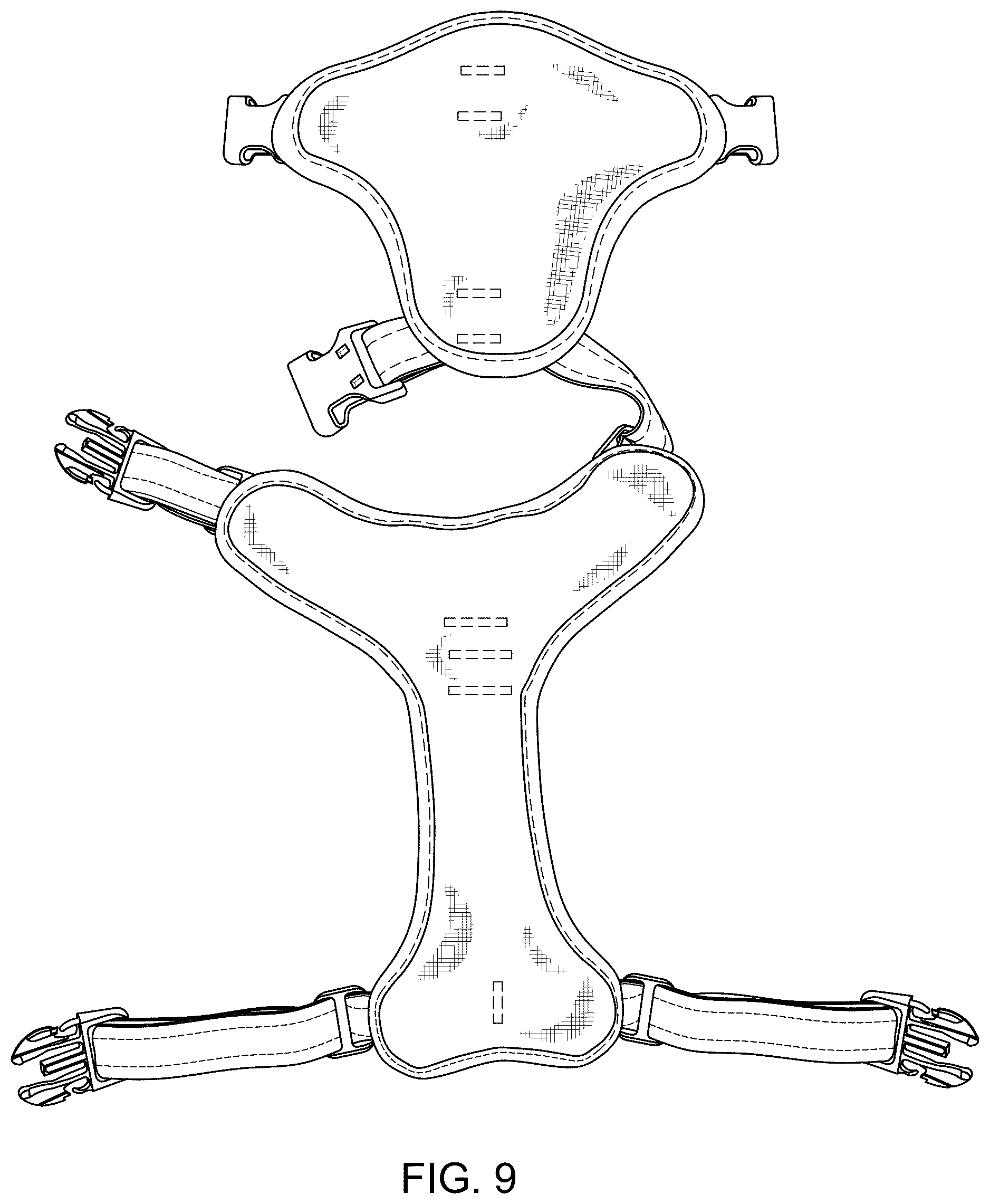 Patent USD1101307 Figure 9 – No-pull dog harness