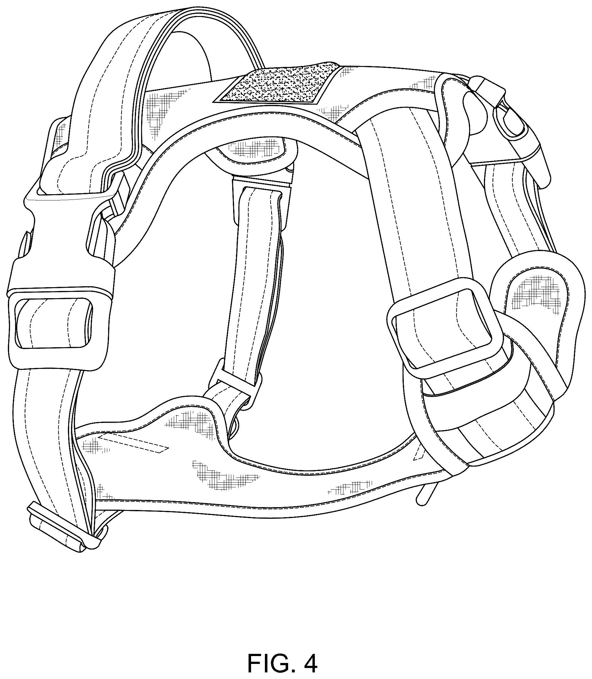 Patent USD1101308 Figure 4 – No-pull dog harness