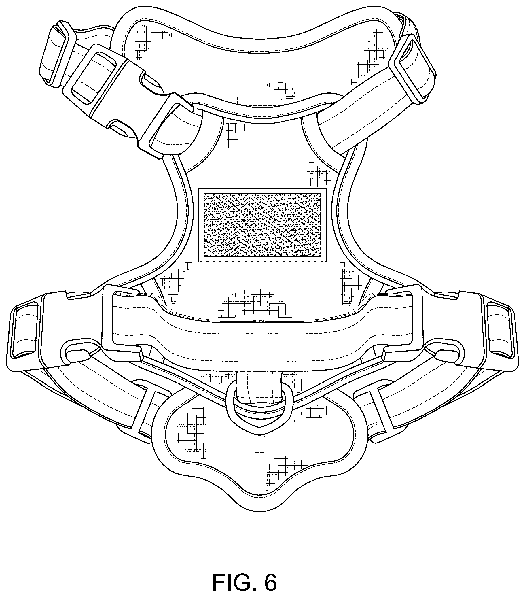 Patent USD1101308 Figure 6 – No-pull dog harness