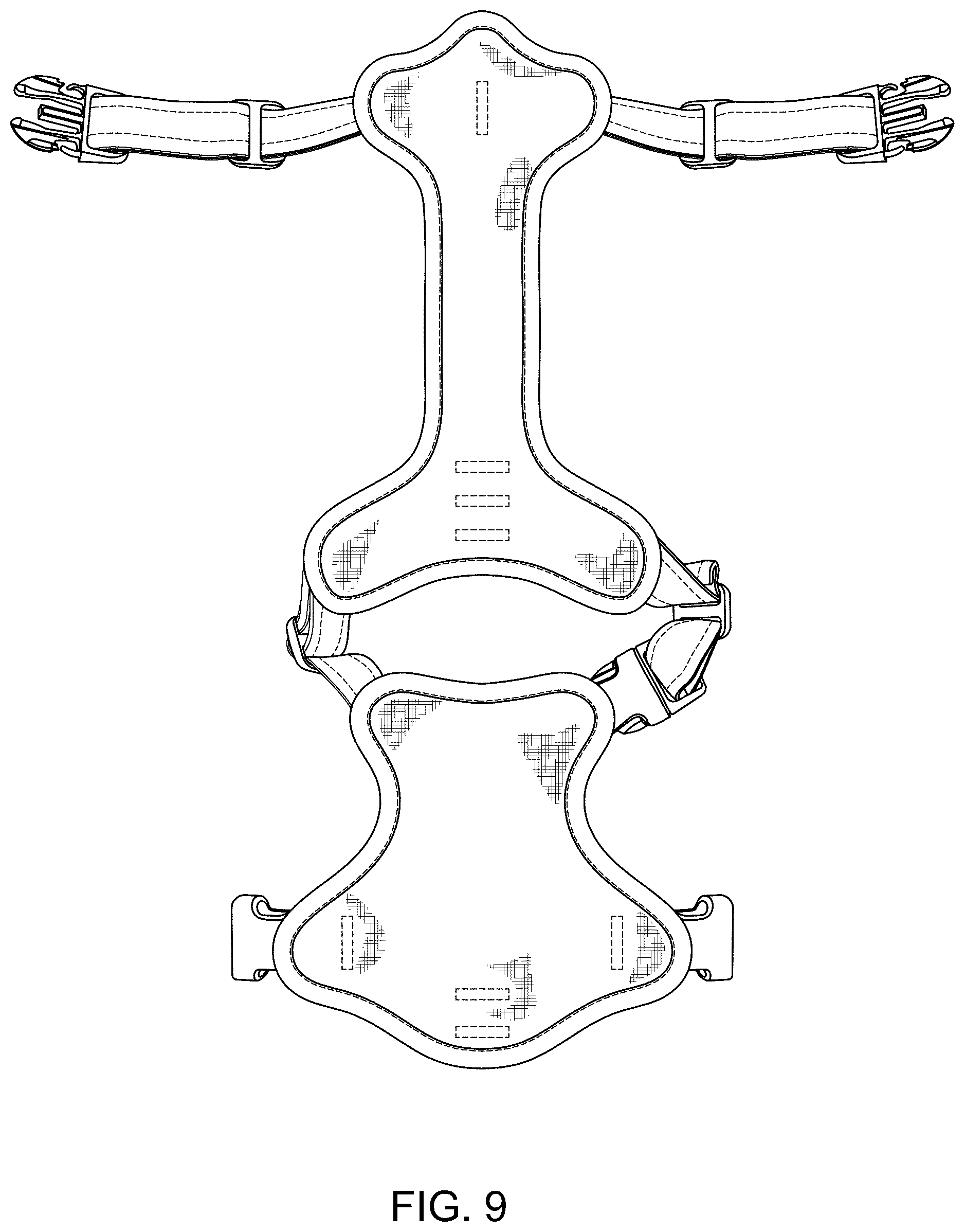 Patent USD1101308 Figure 9 – No-pull dog harness