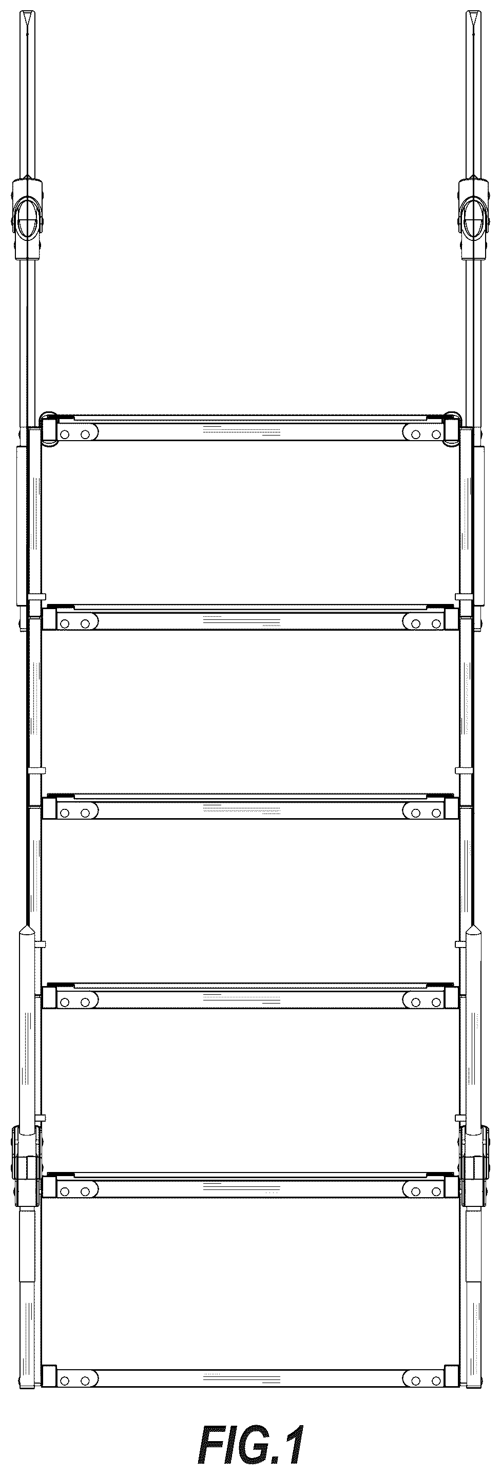 Patent USD1101316 Figure 1 – Pet ladder
