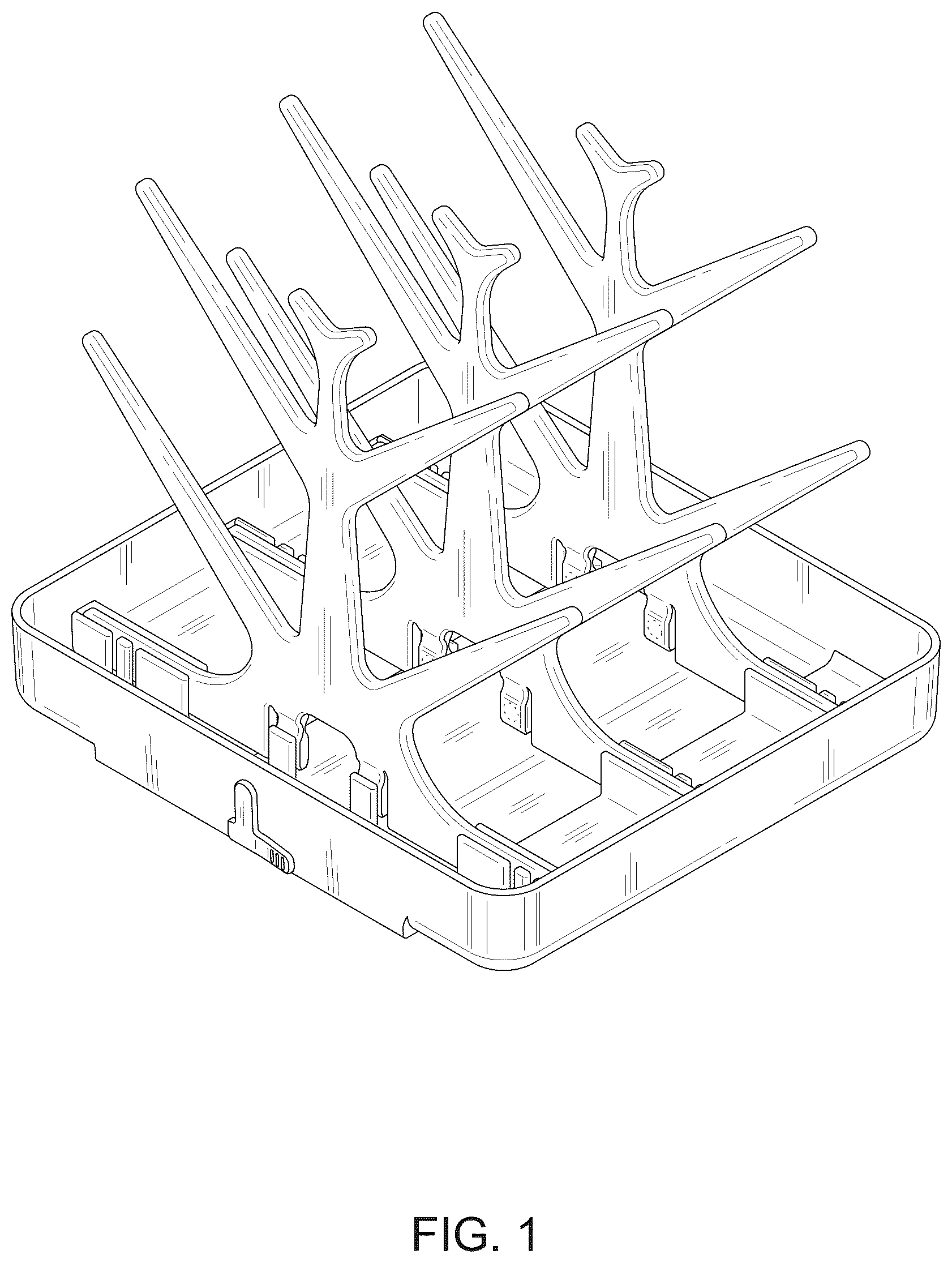 Patent USD1101332 Figure 1 – Baby bottle drying rack