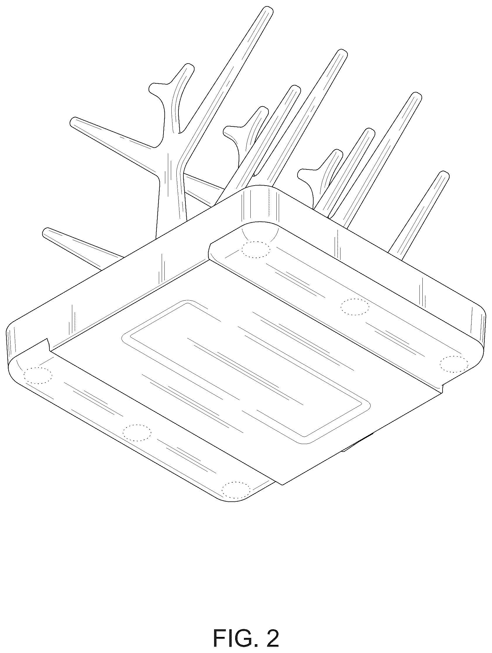 Patent USD1101332 Figure 2 – Baby bottle drying rack