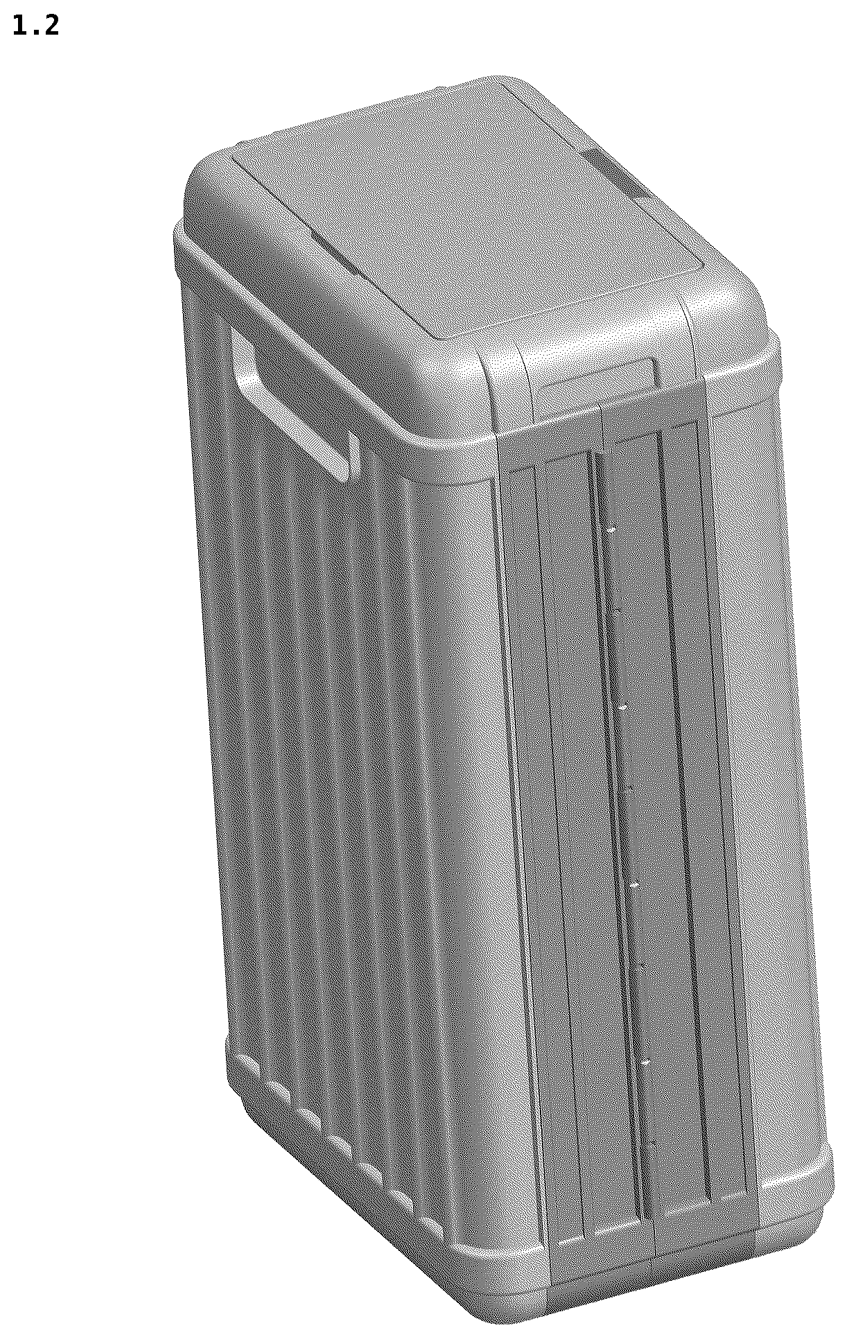 Patent USD1101338 Figure 2 – Refuse receptacle