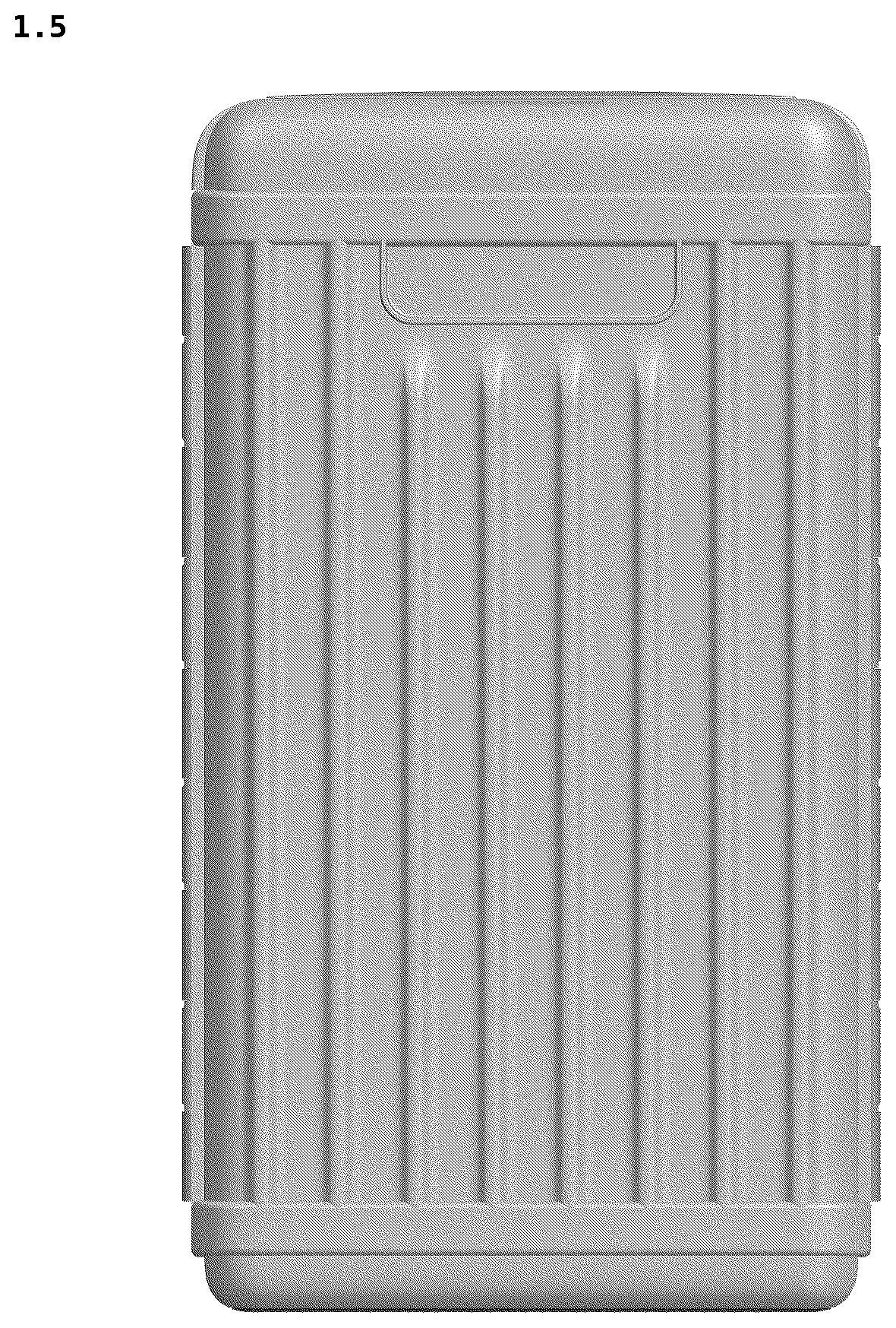 Patent USD1101338 Figure 5 – Refuse receptacle
