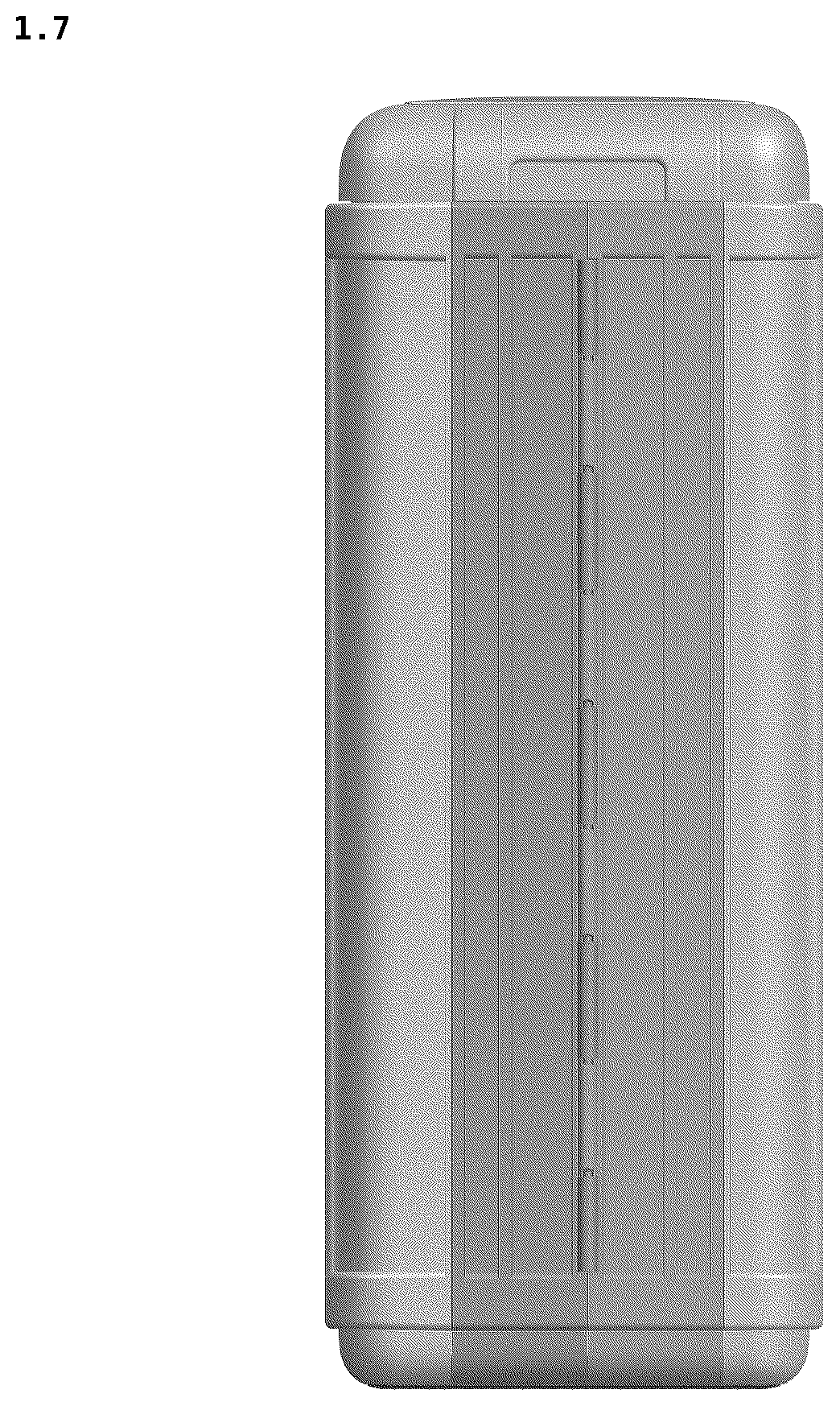 Patent USD1101338 Figure 7 – Refuse receptacle