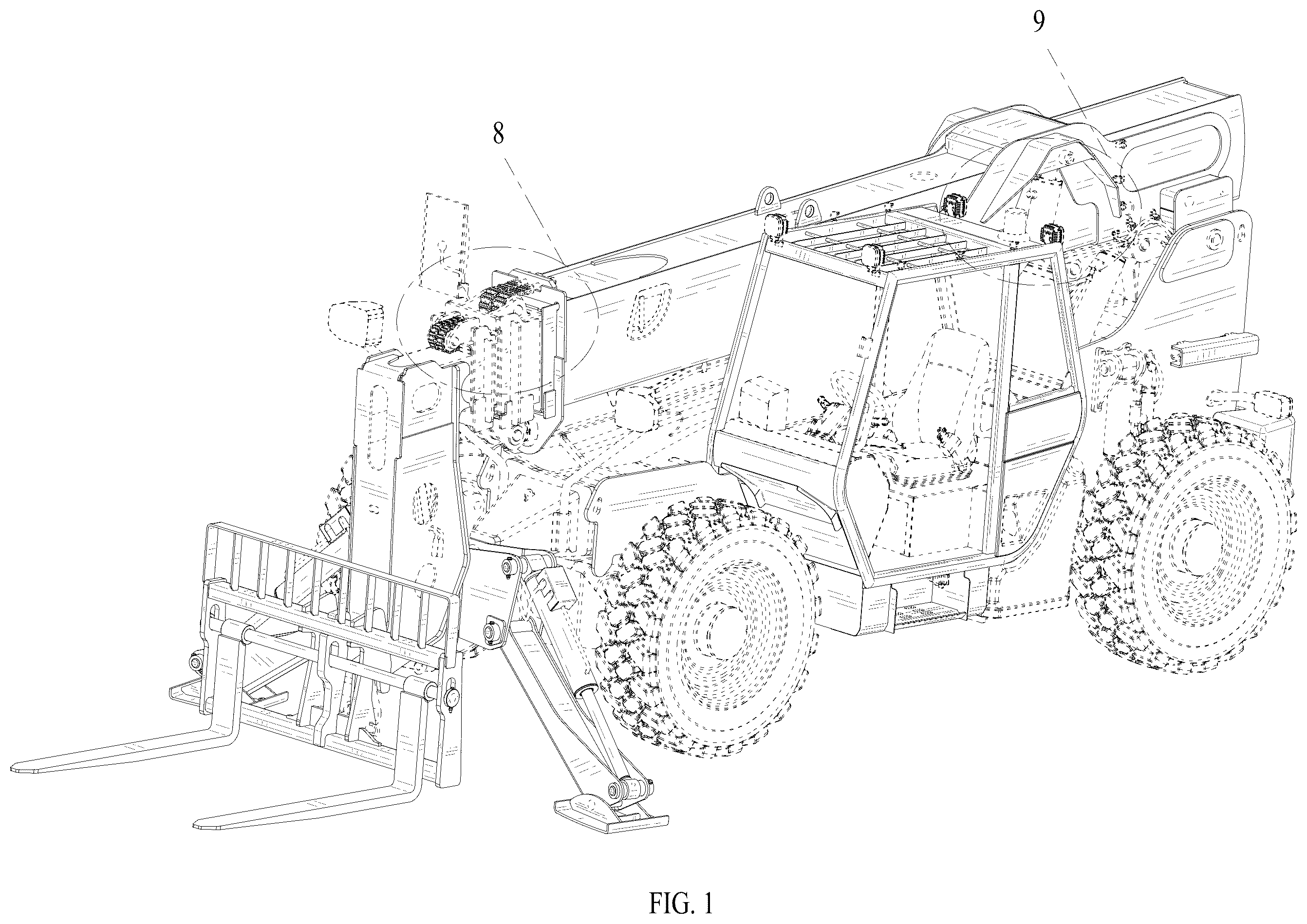 Patent USD1101346 Figure 1 – Forklift