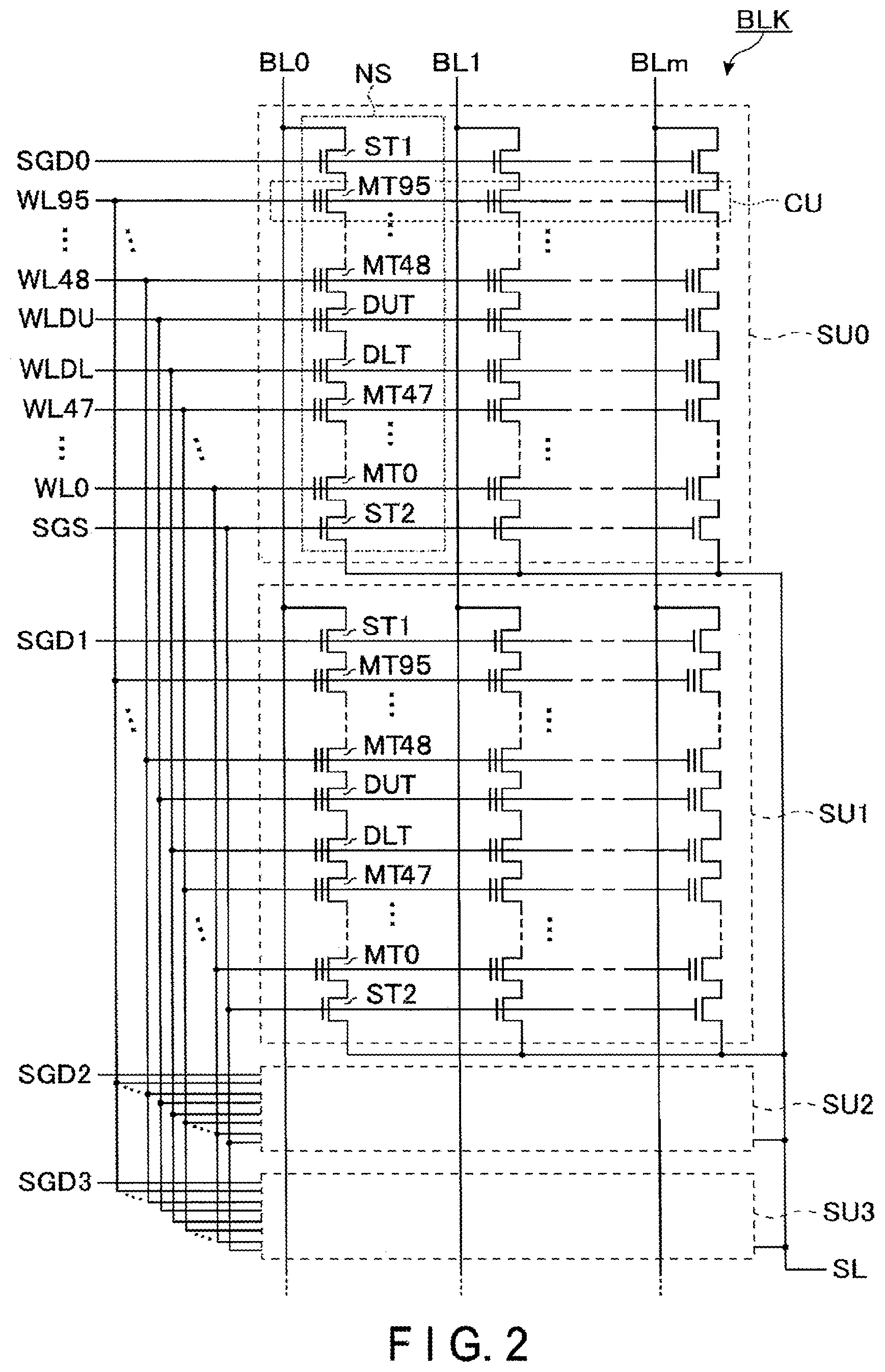 Patent USRE050438 Figure 2 – Semiconductor memory device