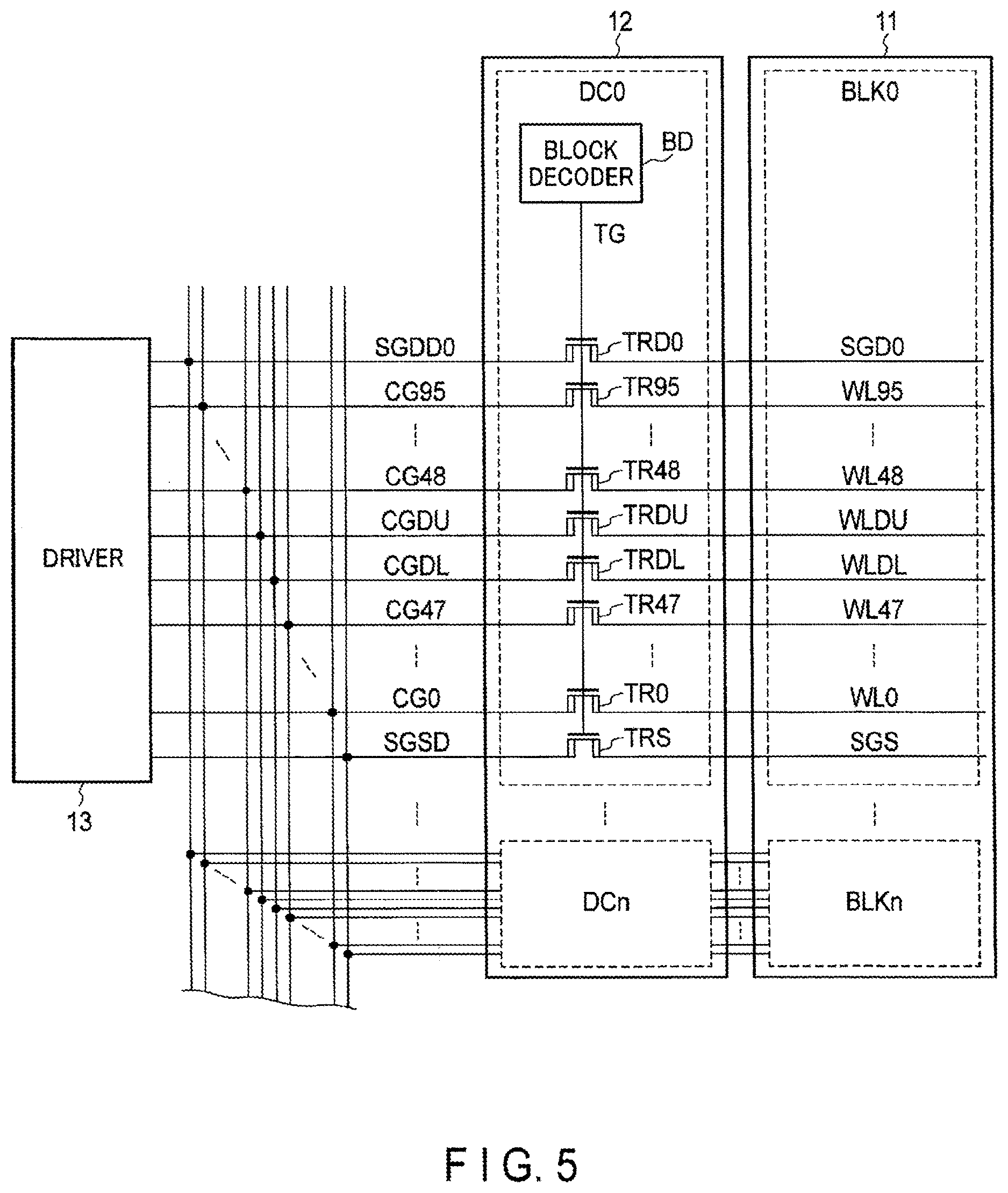 Patent USRE050438 Figure 5 – Semiconductor memory device
