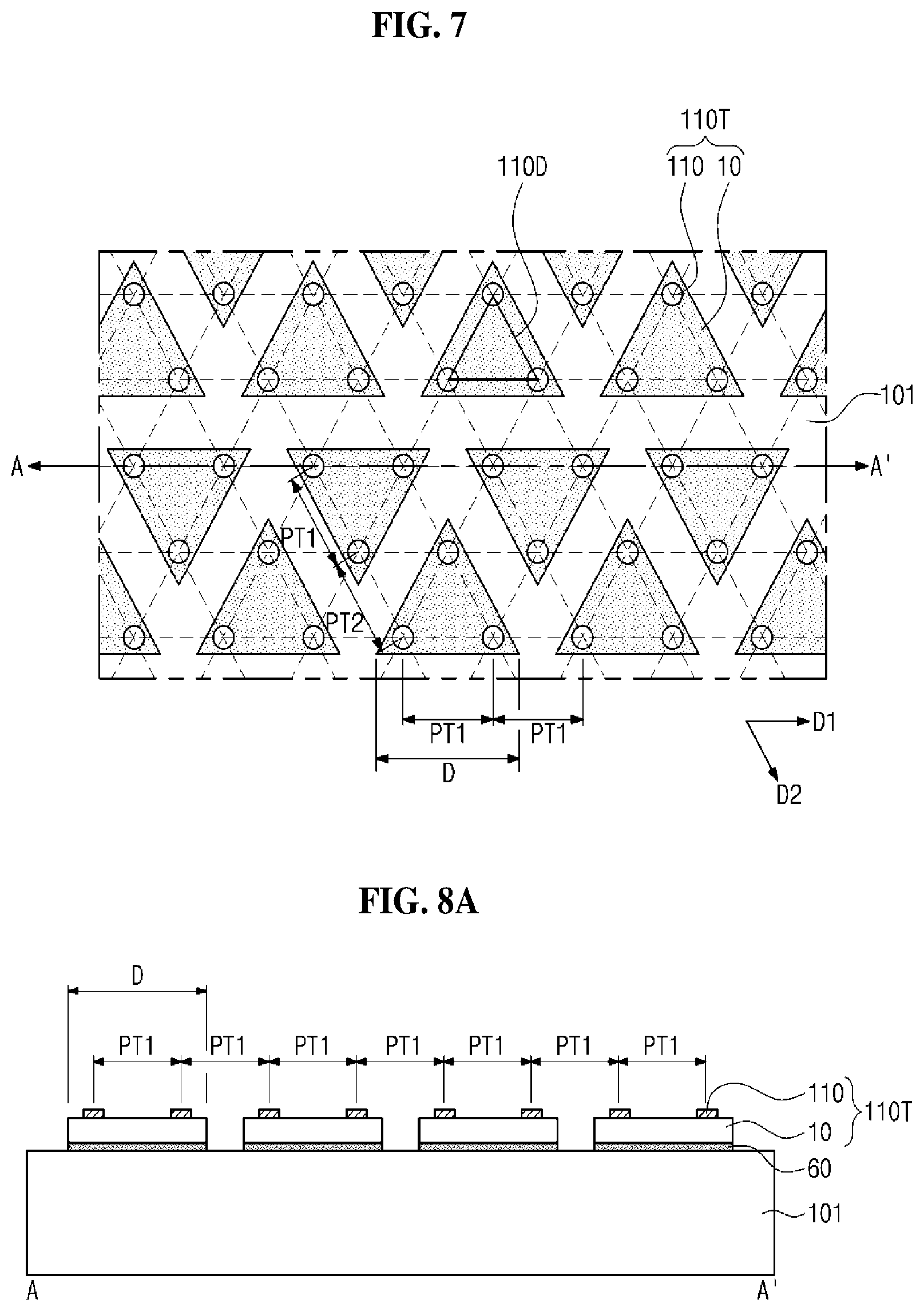 Patent USRE050439 Figure 5 – Display device having light emitting stacked structure