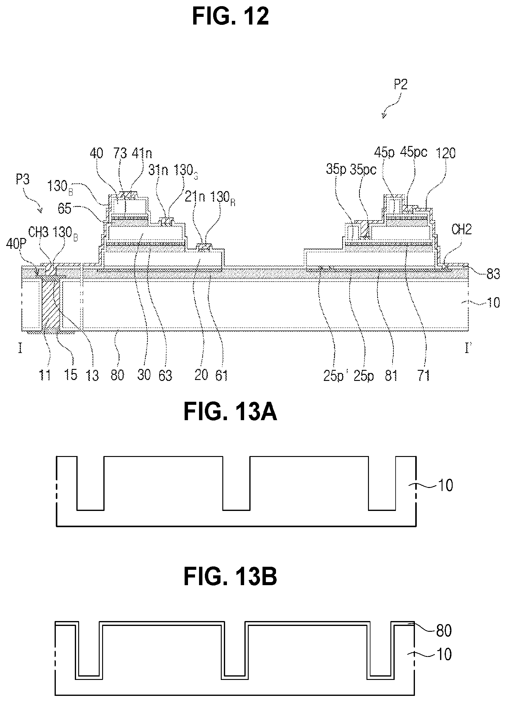 Patent USRE050439 Figure 9 – Display device having light emitting stacked structure
