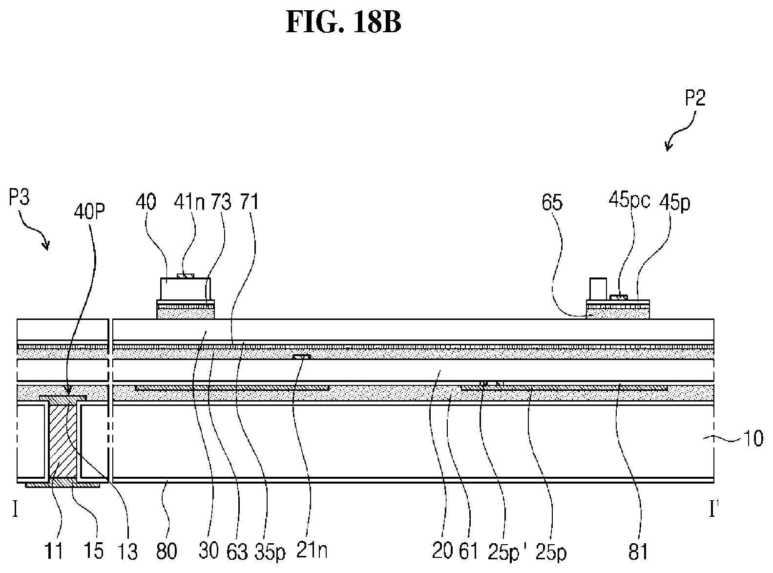 Patent USRE050439 Figure 20 – Display device having light emitting stacked structure