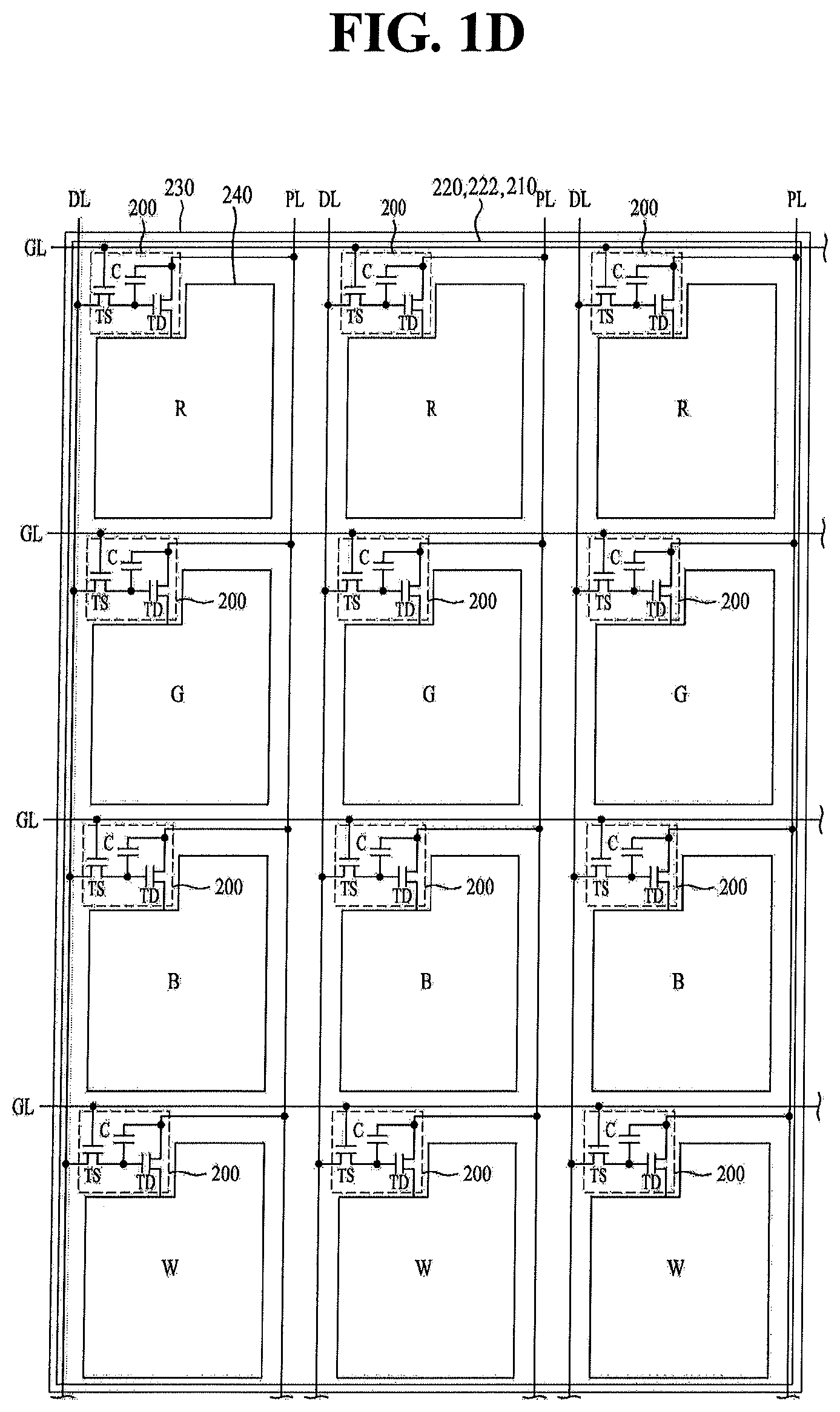 Patent USRE050440 Figure 4 – Organic light emitting display device