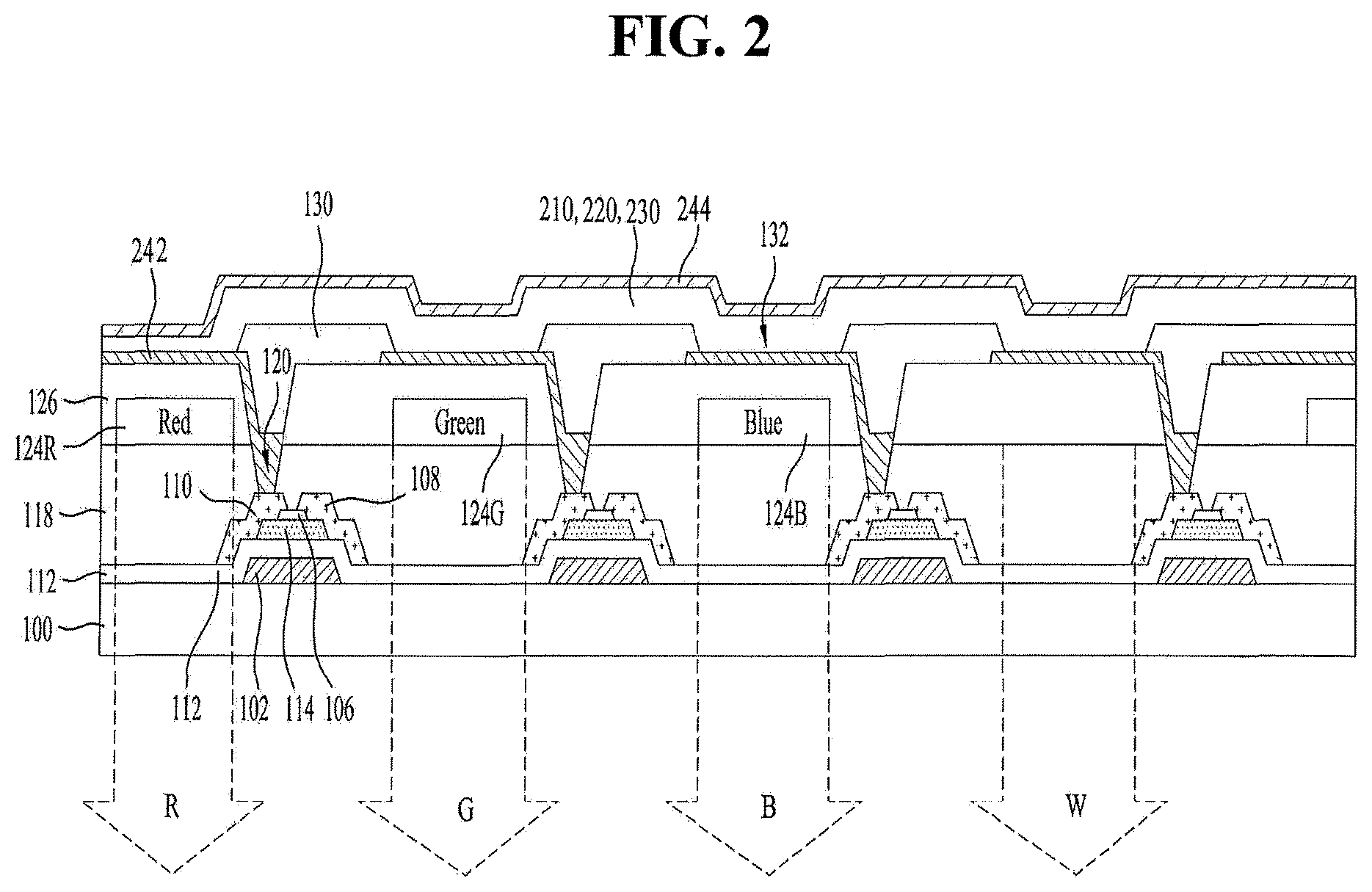 Patent USRE050440 Figure 5 – Organic light emitting display device