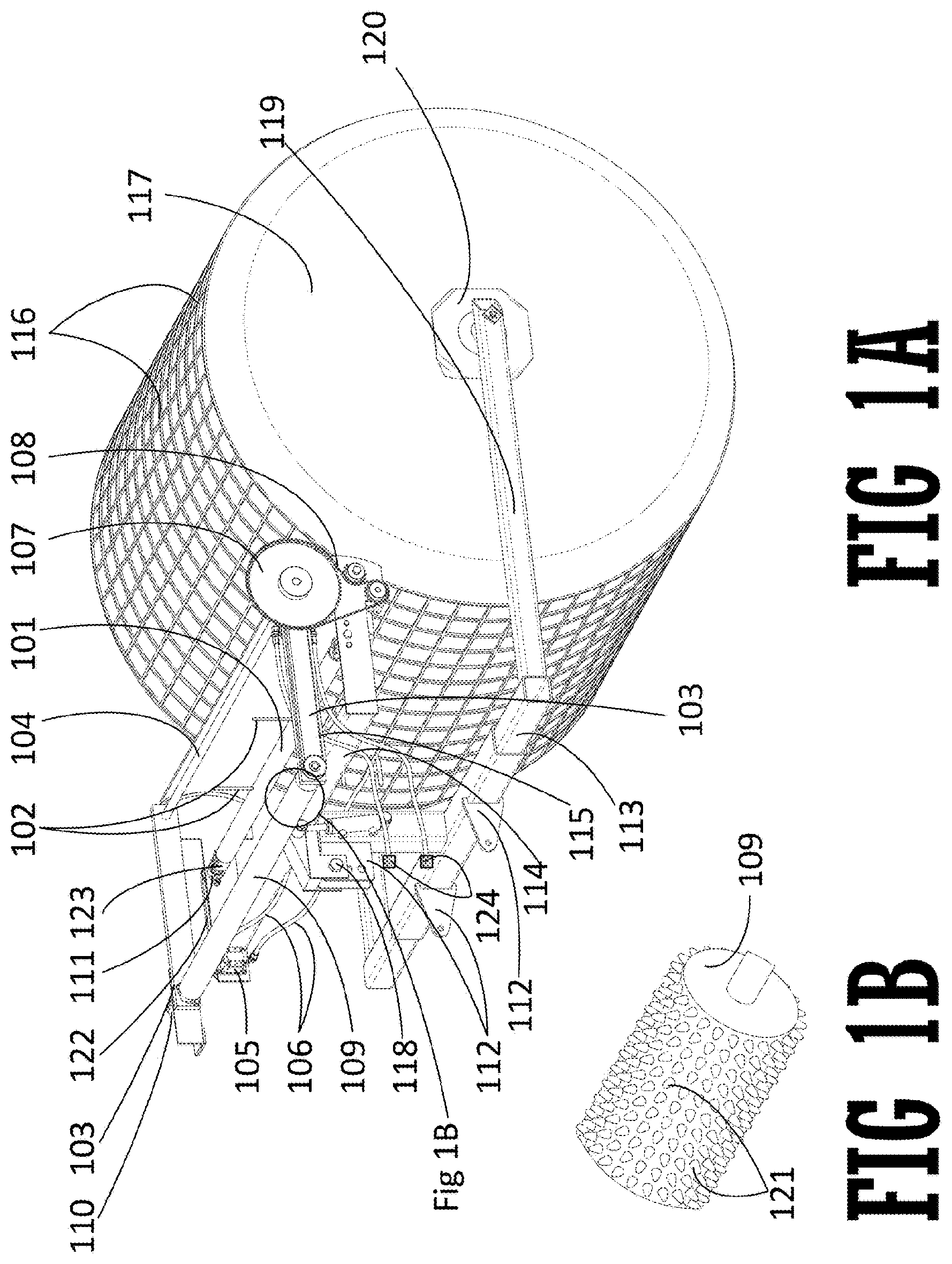 Patent USRE050454 Figure 1 – Net wrap recovery device