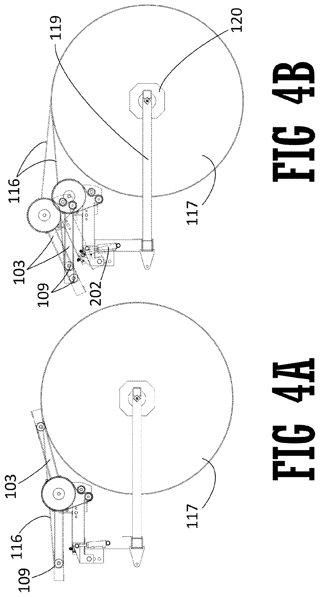 Patent USRE050454 Figure 4 – Net wrap recovery device