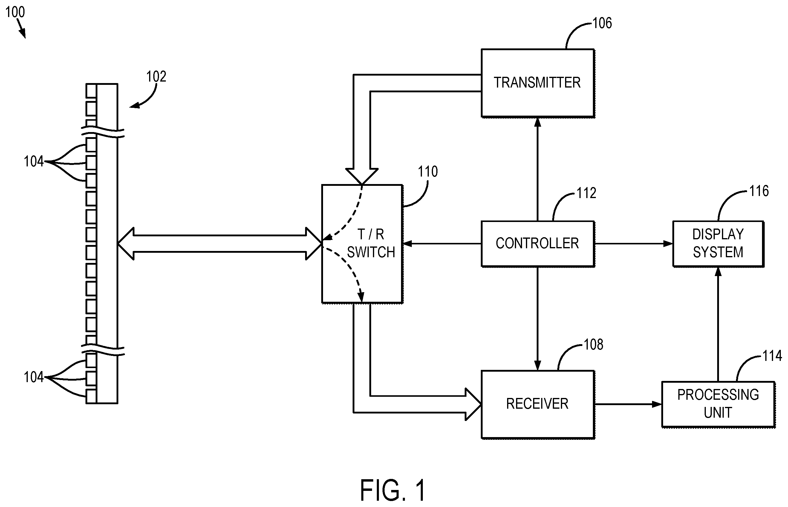 Patent US12541014 Figure 1 – Systems and methods for synthetic aperture focusing in ultrasound imaging