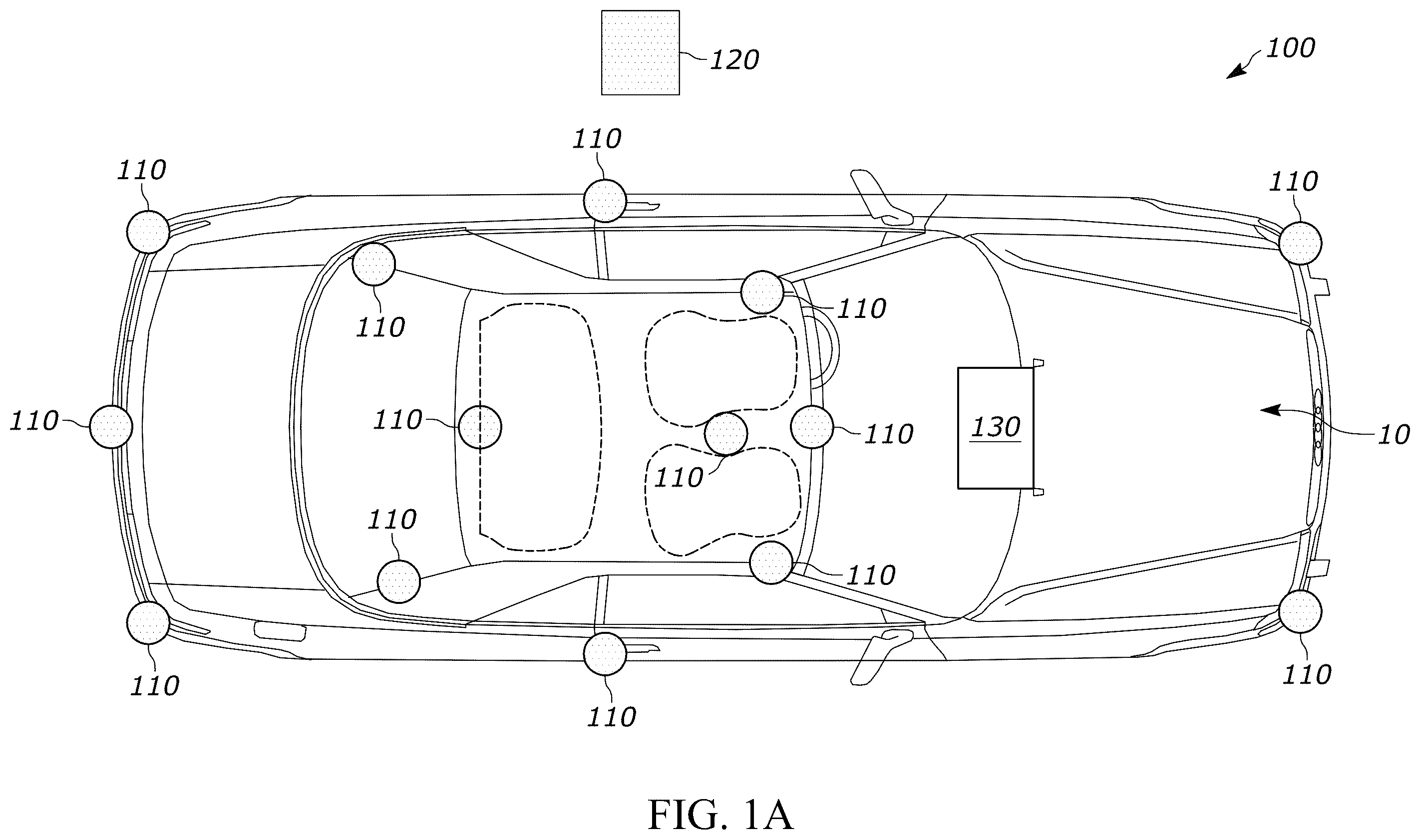 Patent US12541017 Figure 1 – In-vehicle occupancy sensing via high-resolution ultra-wideband power delay profile