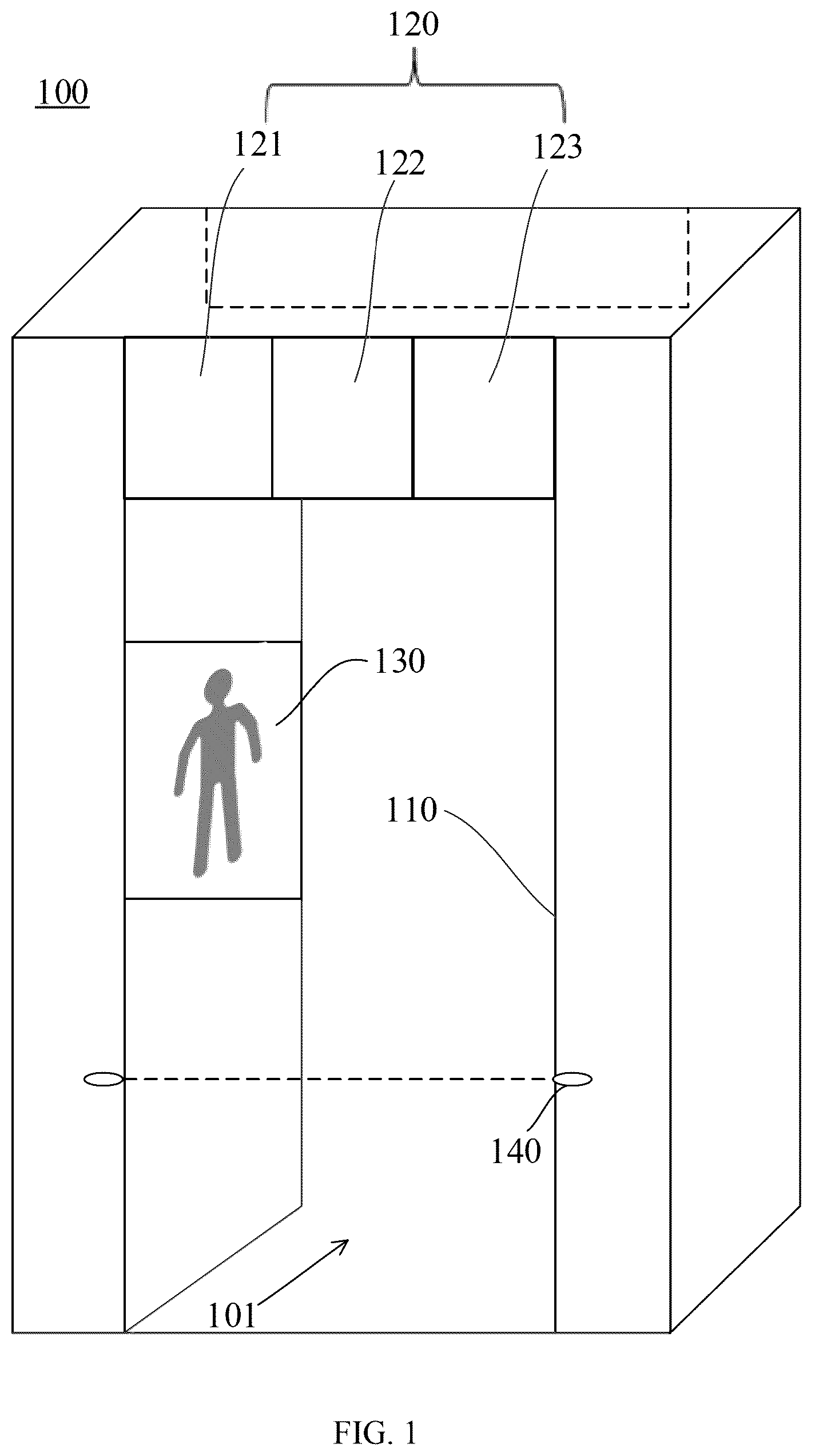 Patent US12541037 Figure 1 – System and method of performing security inspection of human body based on millimeter-wave