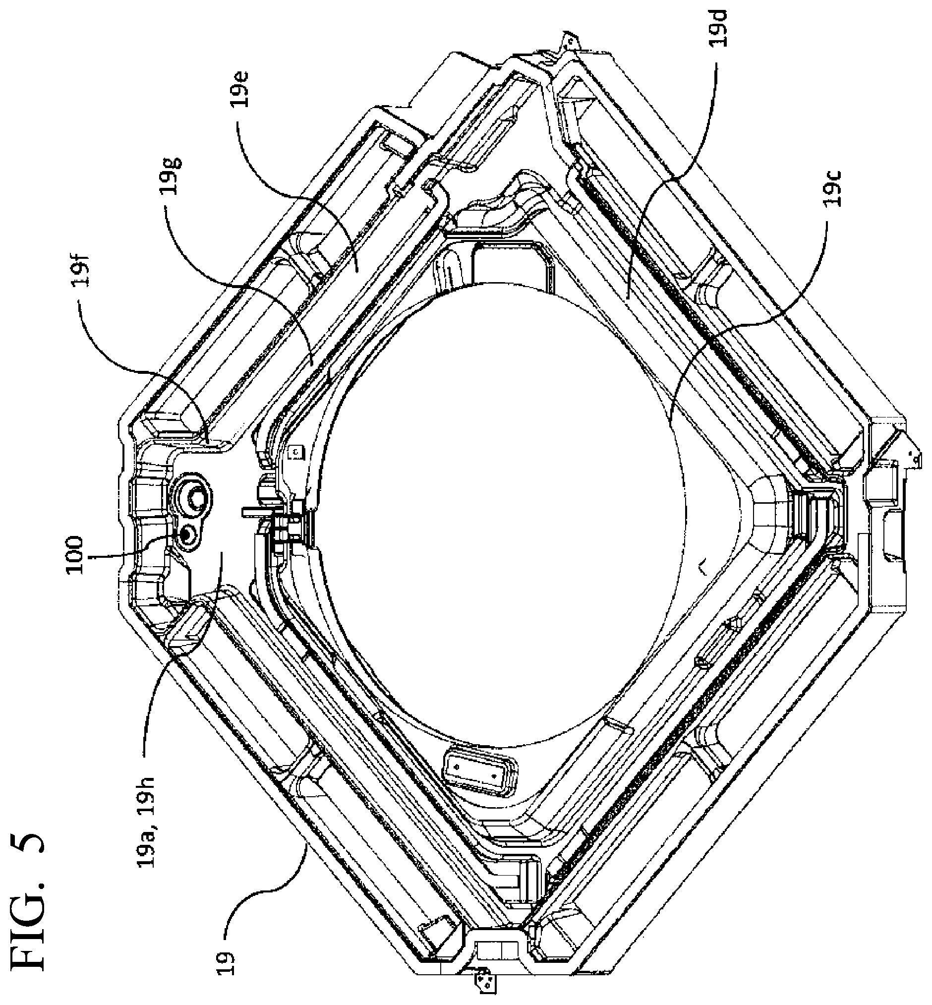 Patent US12541044 Figure 3 – Inspection window for drain pan, and air conditioner