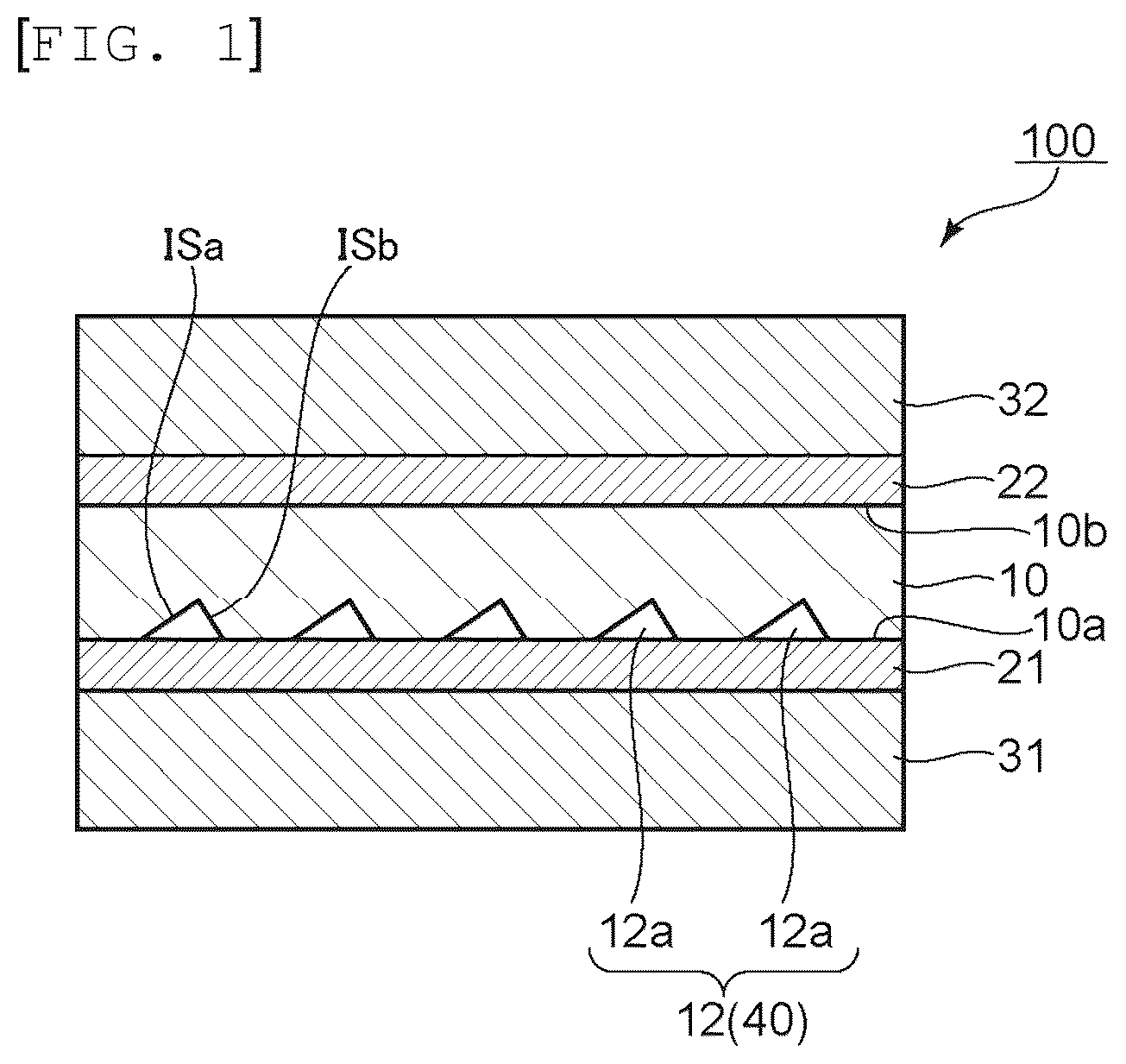Patent US12541049 Figure 1 – Optical layered body including cover sheets, pressure-sensitive adhesive layers, and light extraction layer