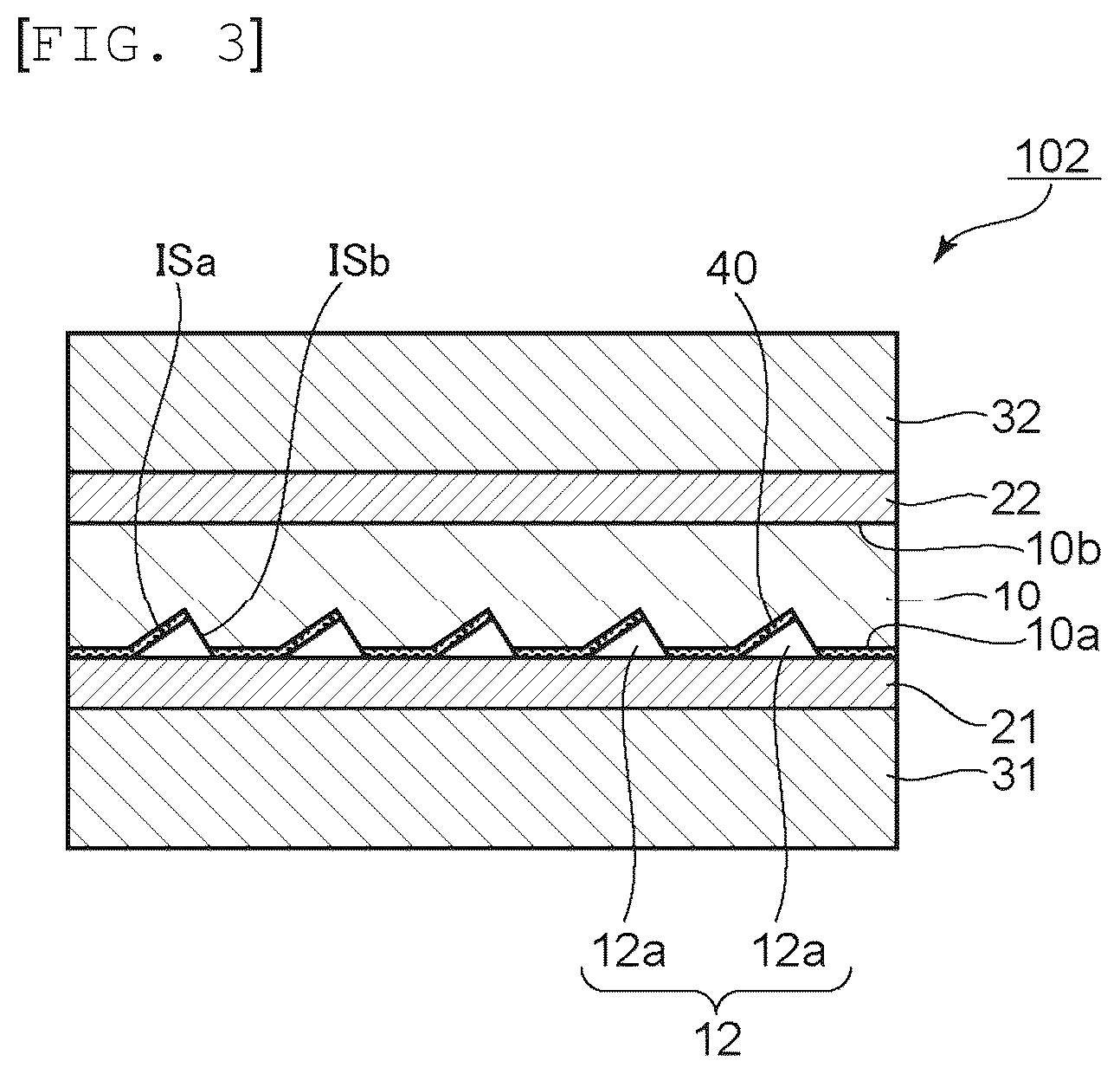 Patent US12541049 Figure 3 – Optical layered body including cover sheets, pressure-sensitive adhesive layers, and light extraction layer