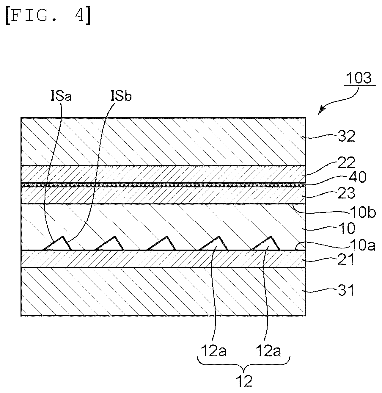 Patent US12541049 Figure 4 – Optical layered body including cover sheets, pressure-sensitive adhesive layers, and light extraction layer
