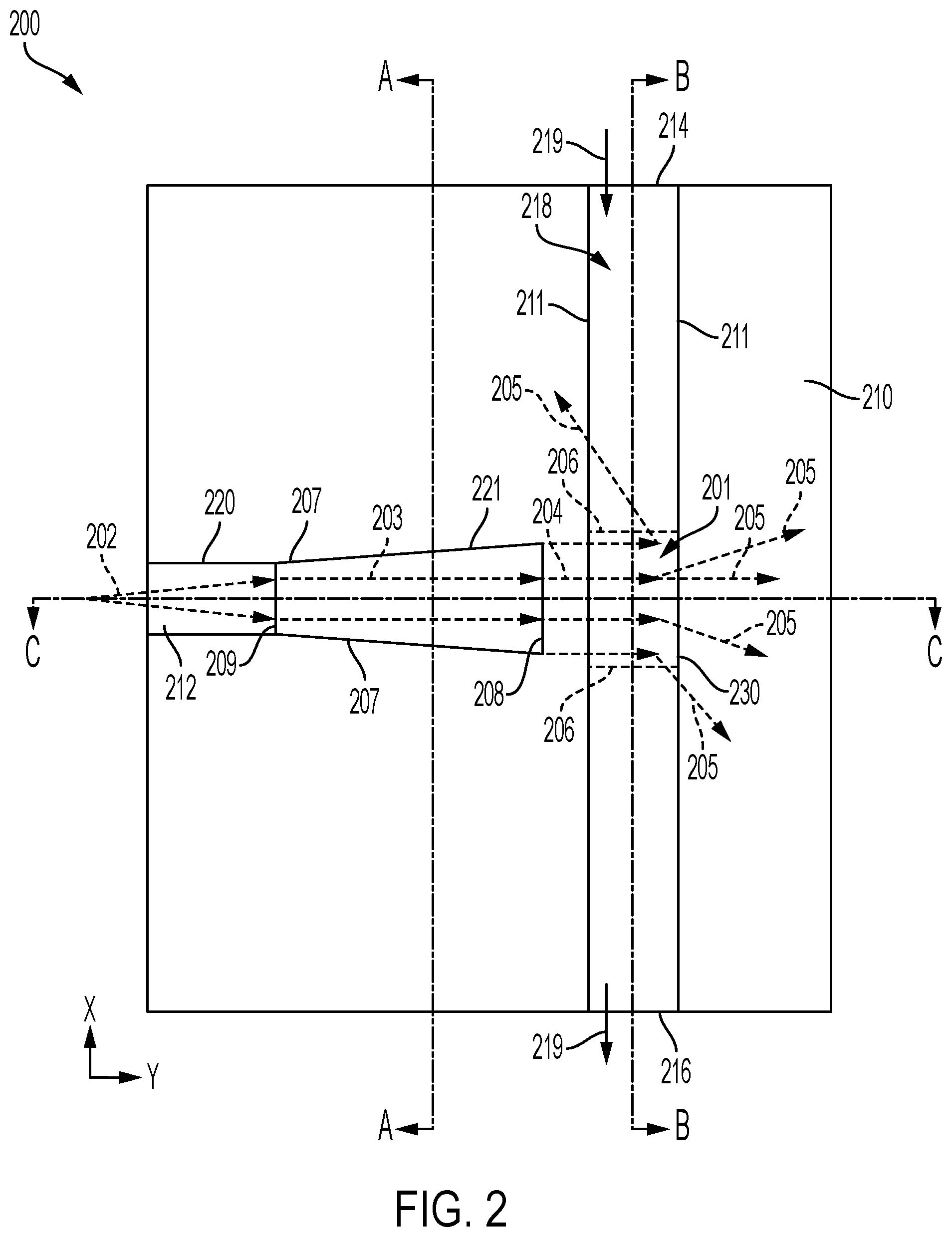 Patent US12541051 Figure 2 – Spatio-temporal profilometer and performing time-resolved spatial profilometry for producing a uniform light profile