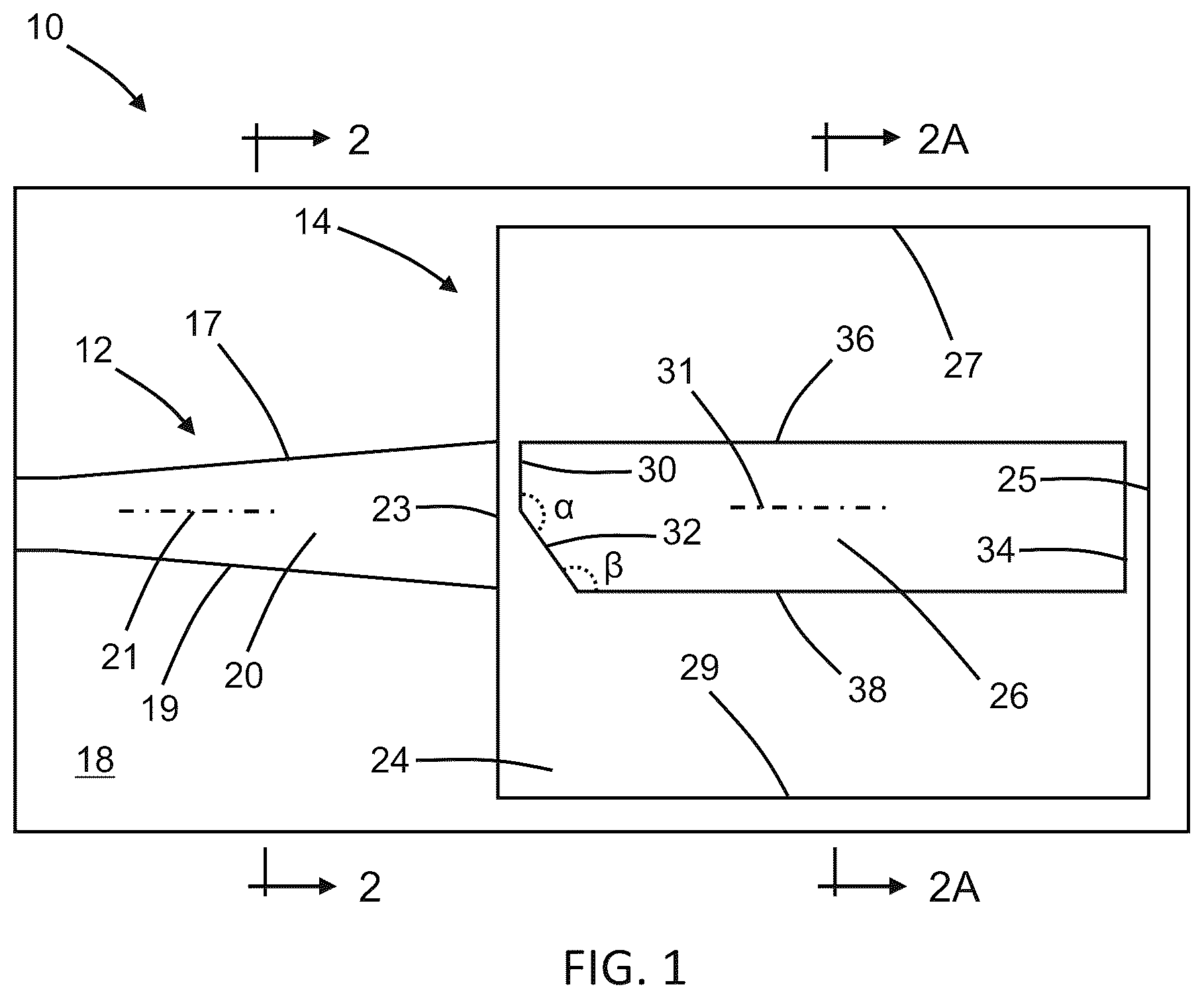 Patent US12541057 — Photonic components with chamfered sidewalls — Figure 1