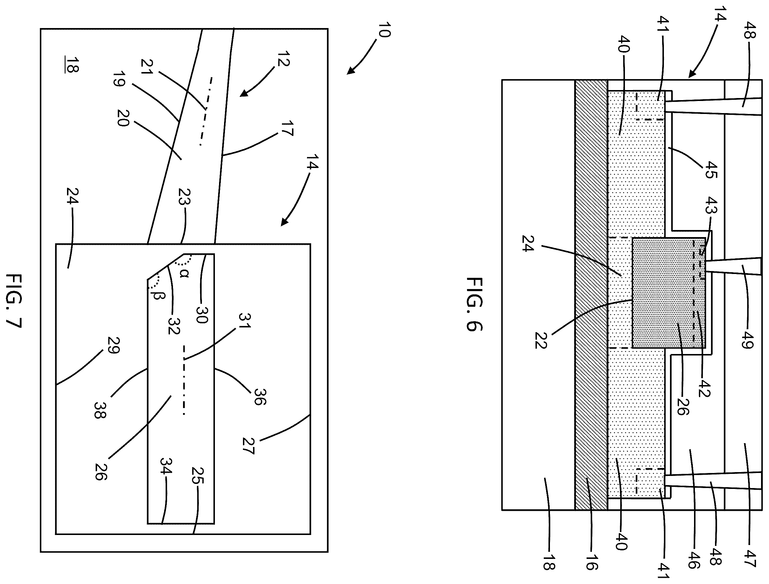 Patent US12541057 Figure 6 – Photonic components with chamfered sidewalls