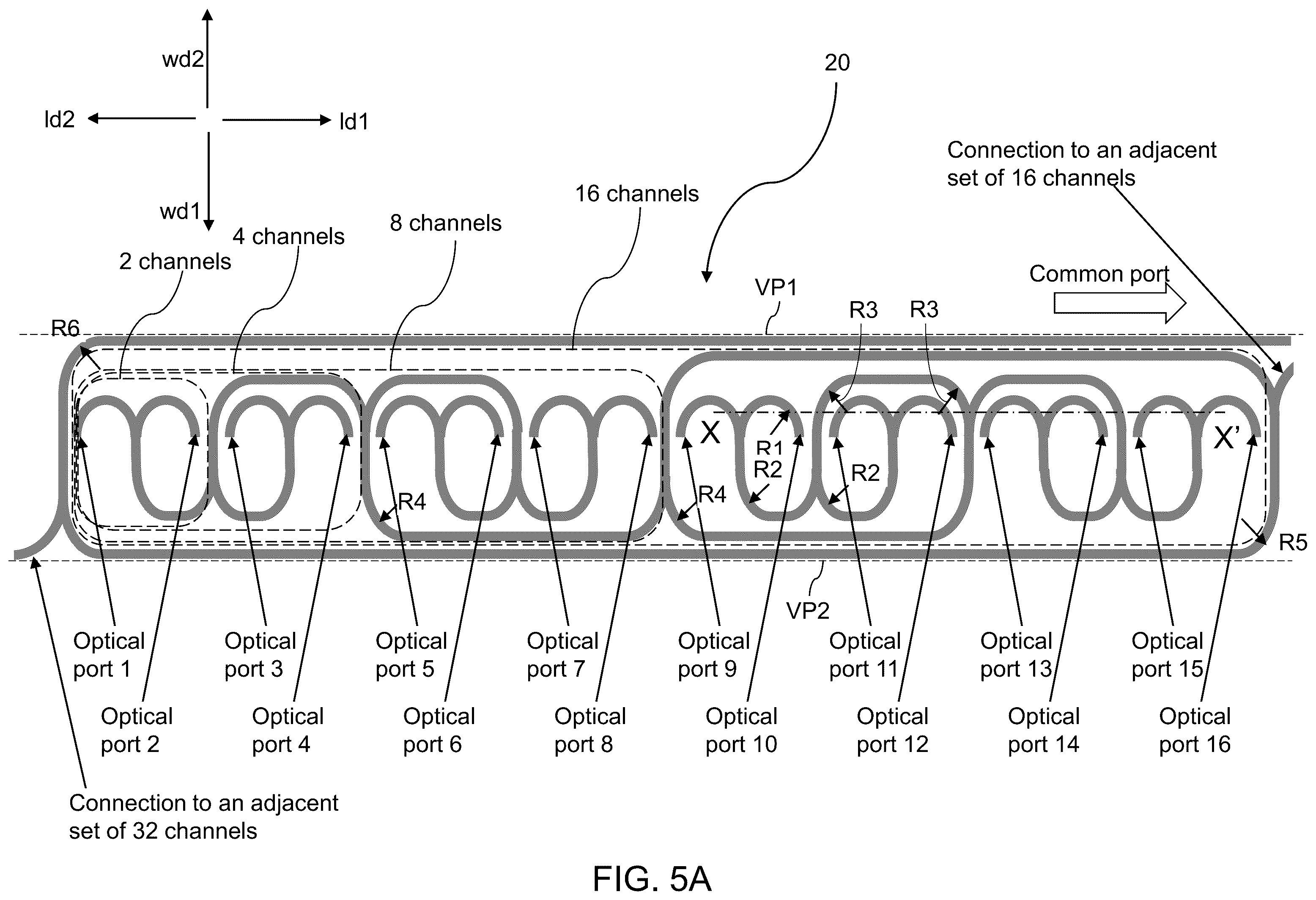 Patent US12541058 Figure 9 – Nested waveguide fan-out structure and methods for forming the same