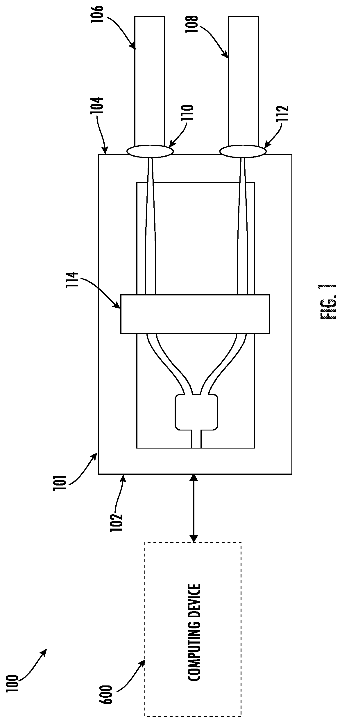 Patent US12541060 Figure 1 – Optical communication devices with selective signal preclusion