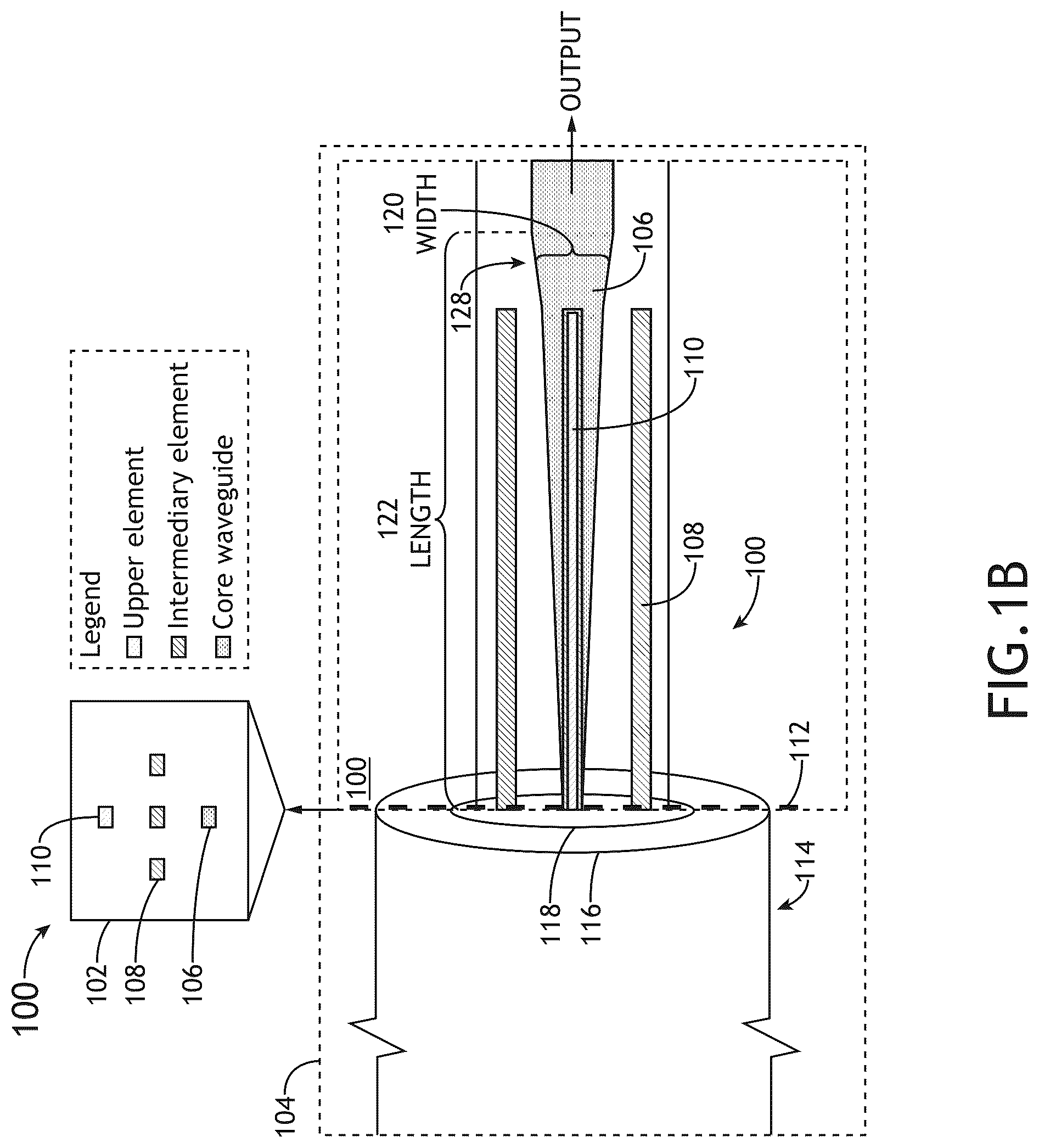 Patent US12541061 Figure 2 – Diamond spot size converter for fiber edge coupling