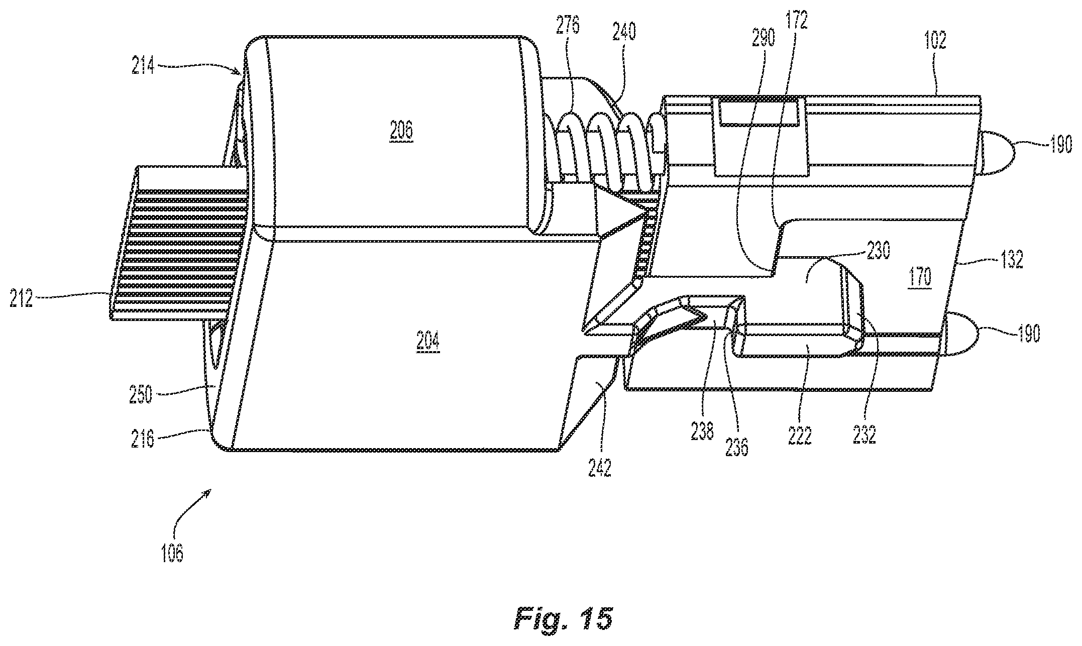 Patent US12541063 Figure 15 – Ferrule holder for miniature mt ferrule and adapter interface for mating with fiber optic connectors