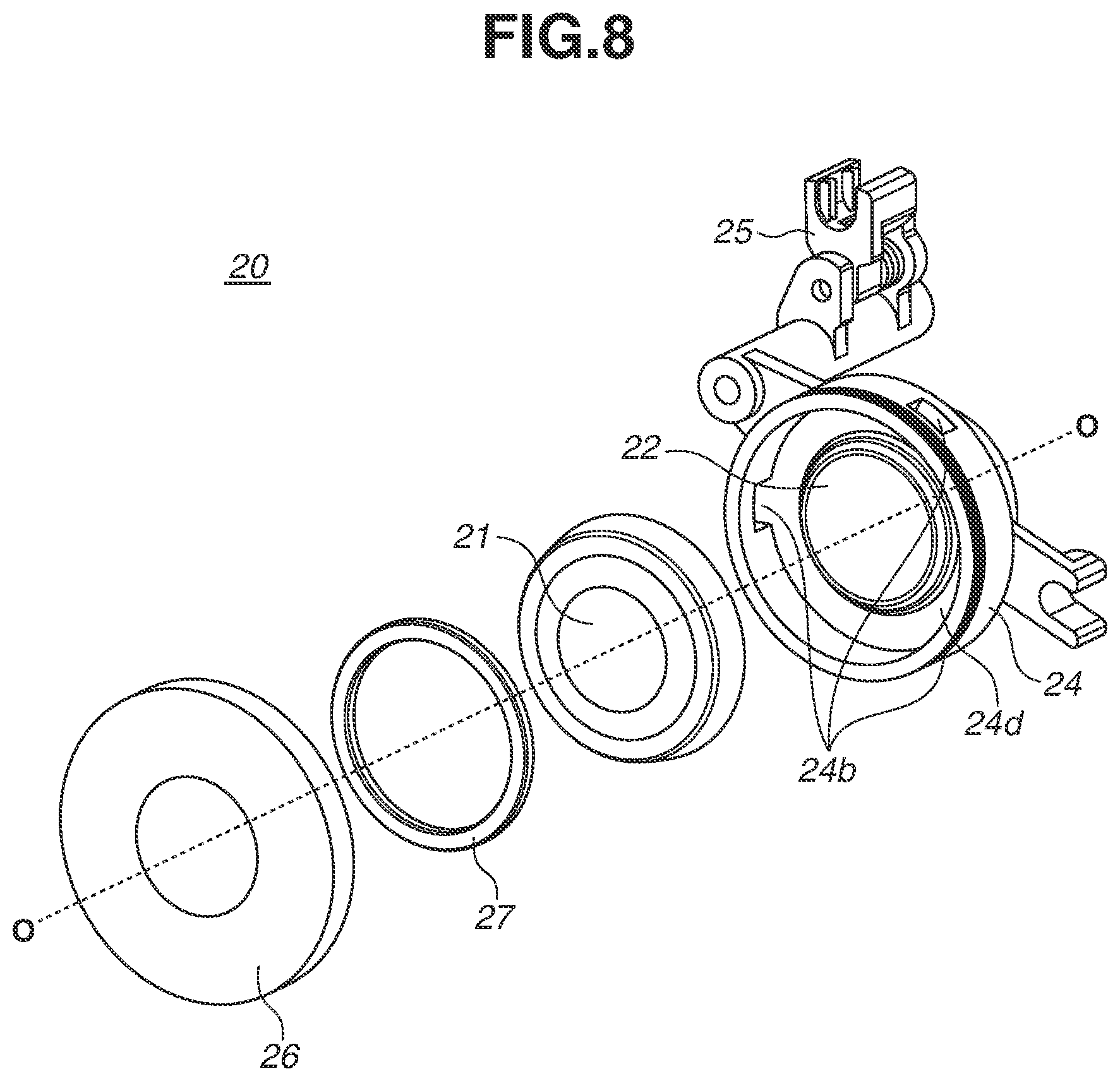 Patent US12541073 Figure 8 – Lens unit
