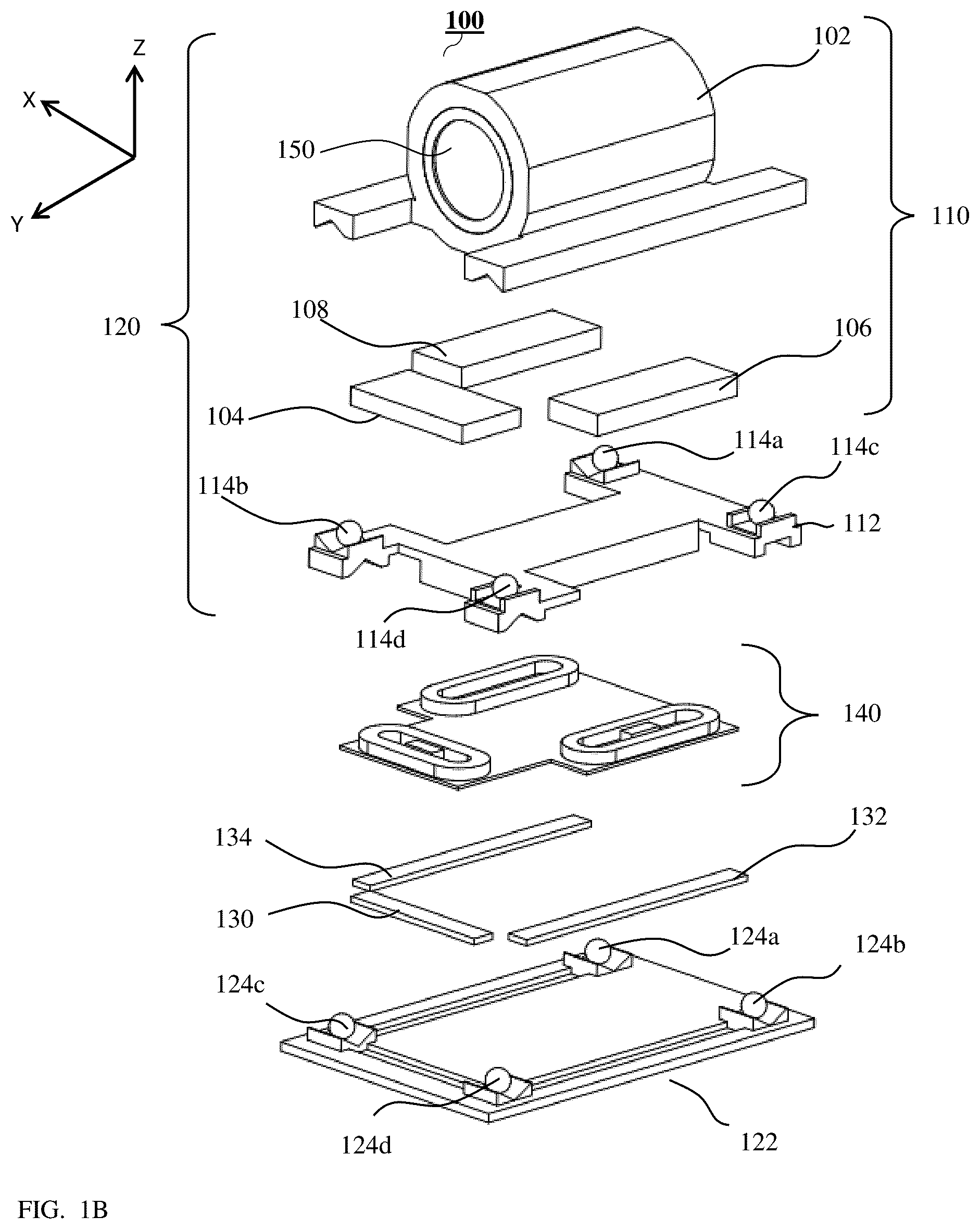 Patent US12541077 Figure 2 – Linear ball guided voice coil motor for folded optic
